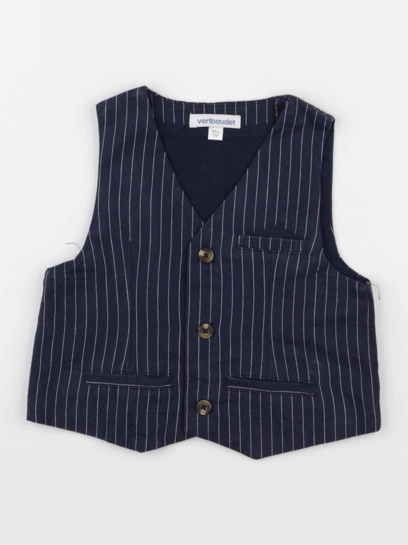 Vertbaudet - gilet bleu - 2 ans