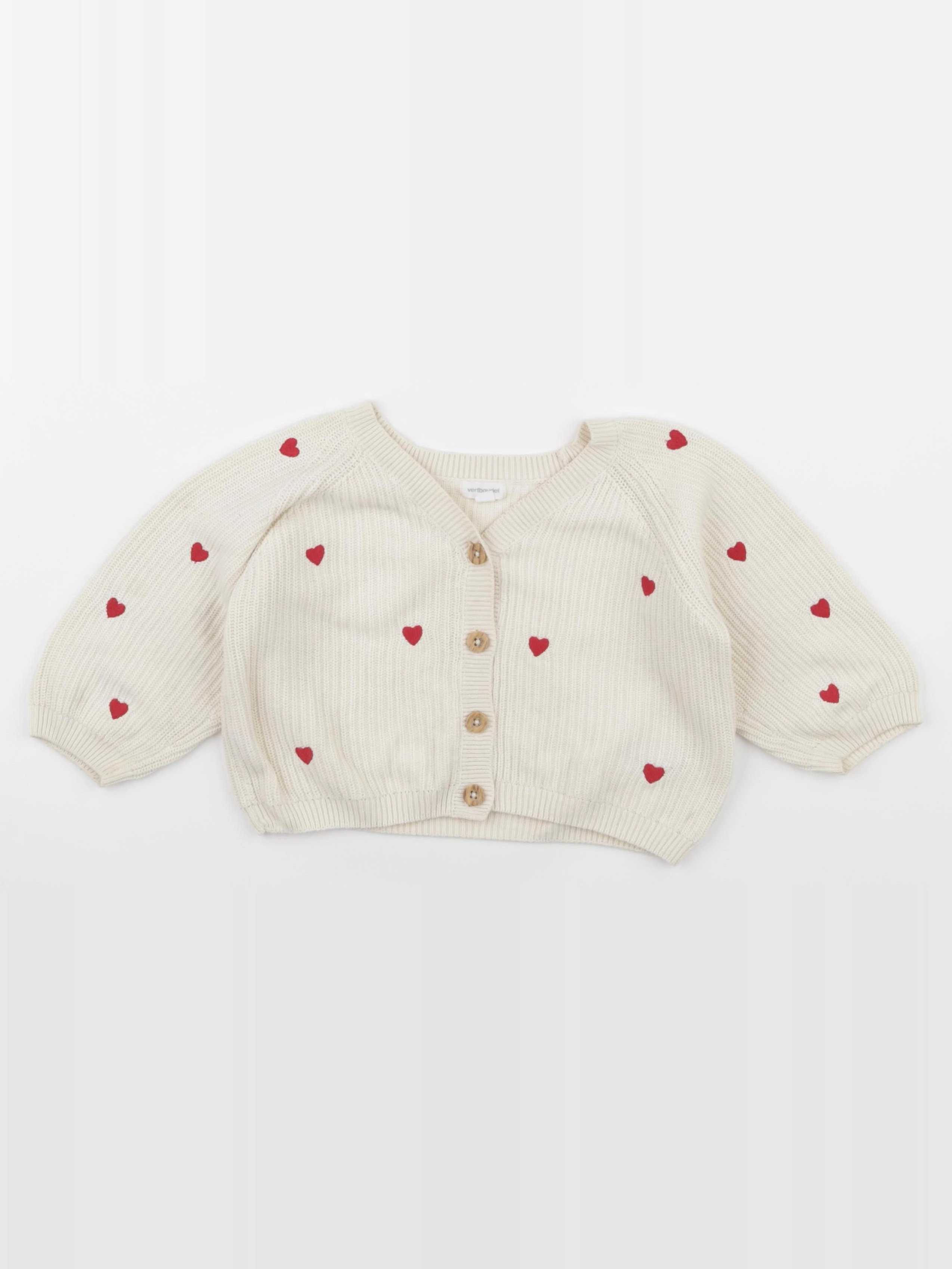 Vertbaudet - gilet beige - 18 mois