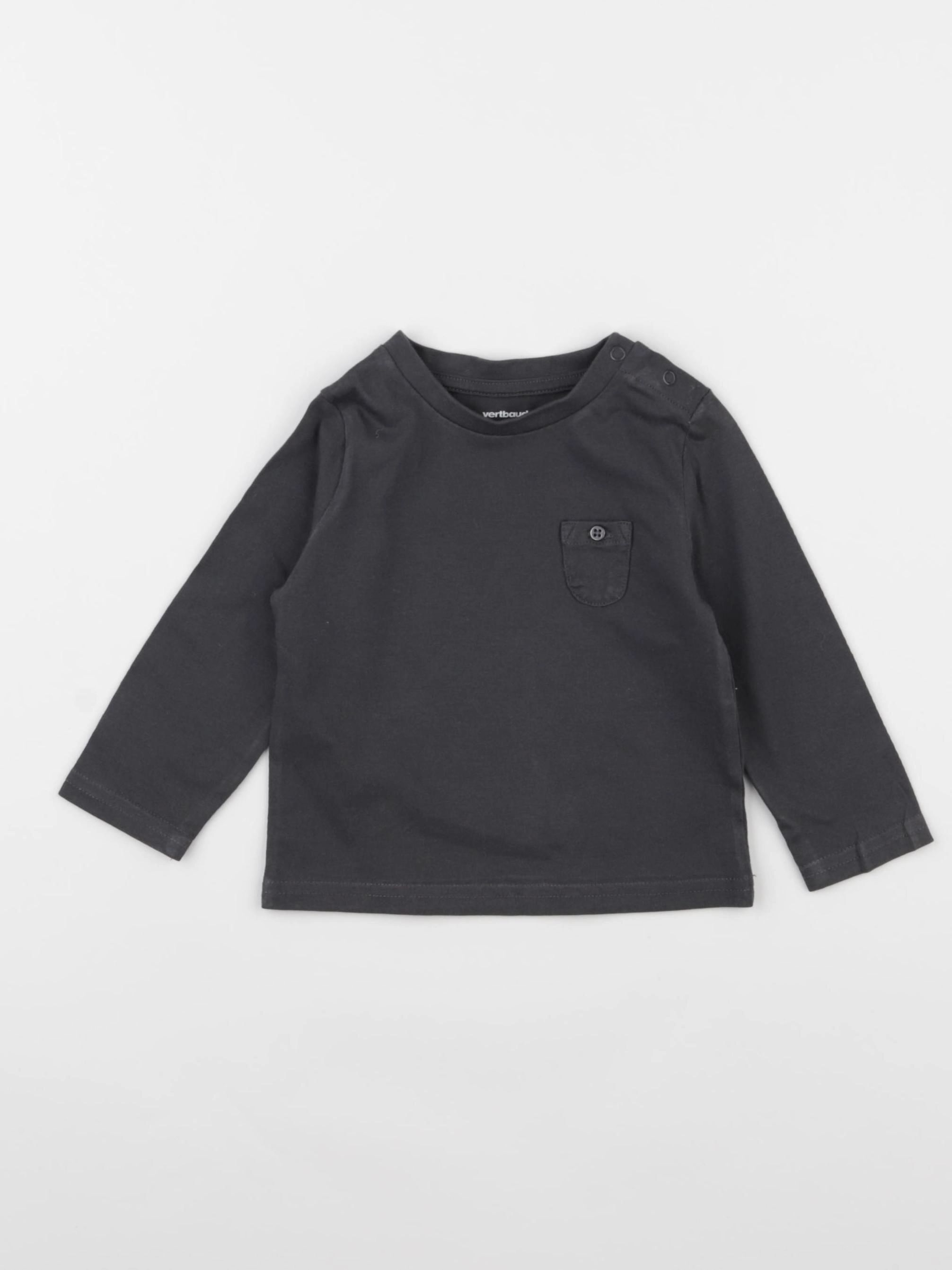 Vertbaudet - tee-shirt gris - 9 mois