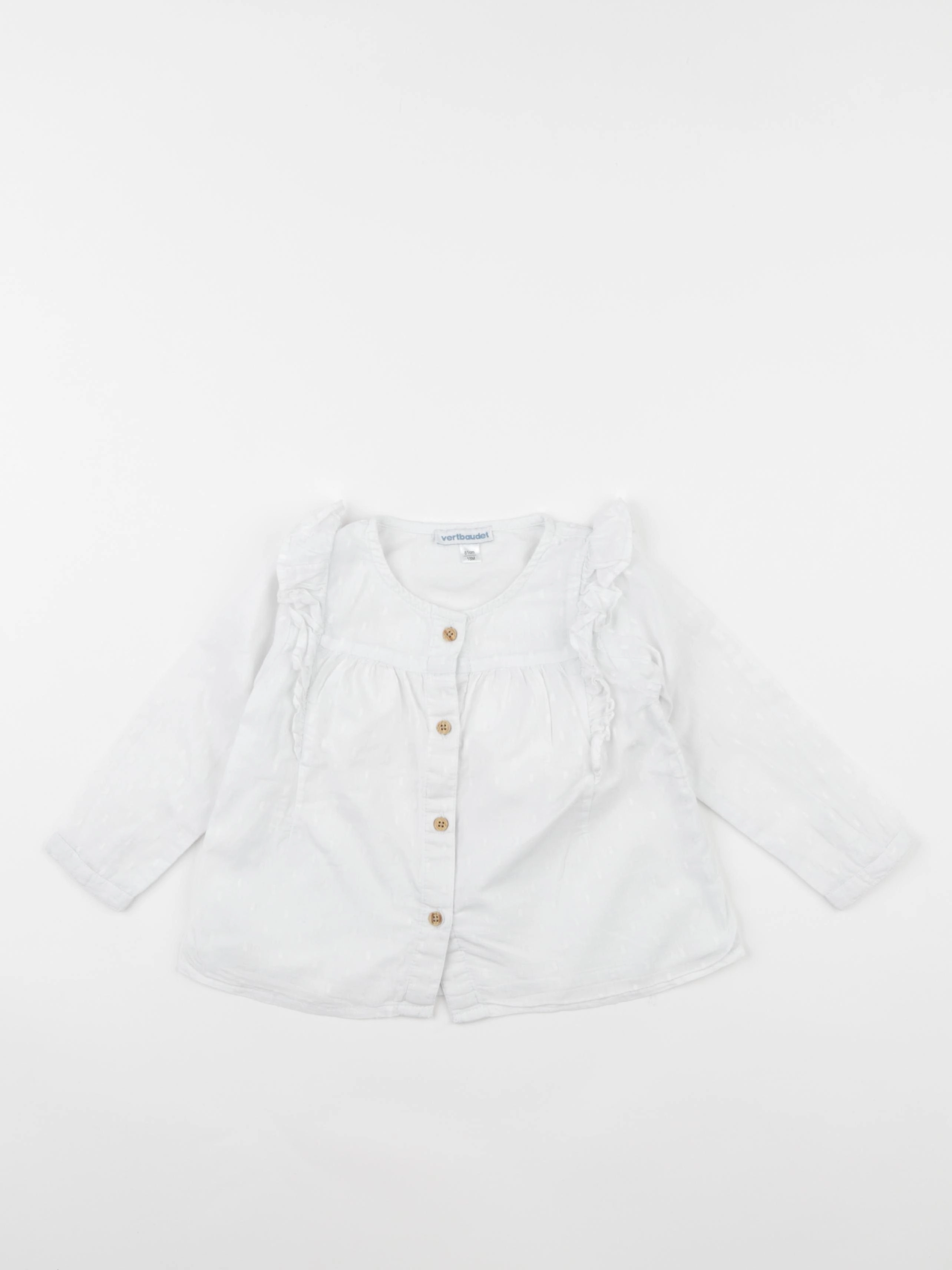 Vertbaudet - blouse blanc - 18 mois