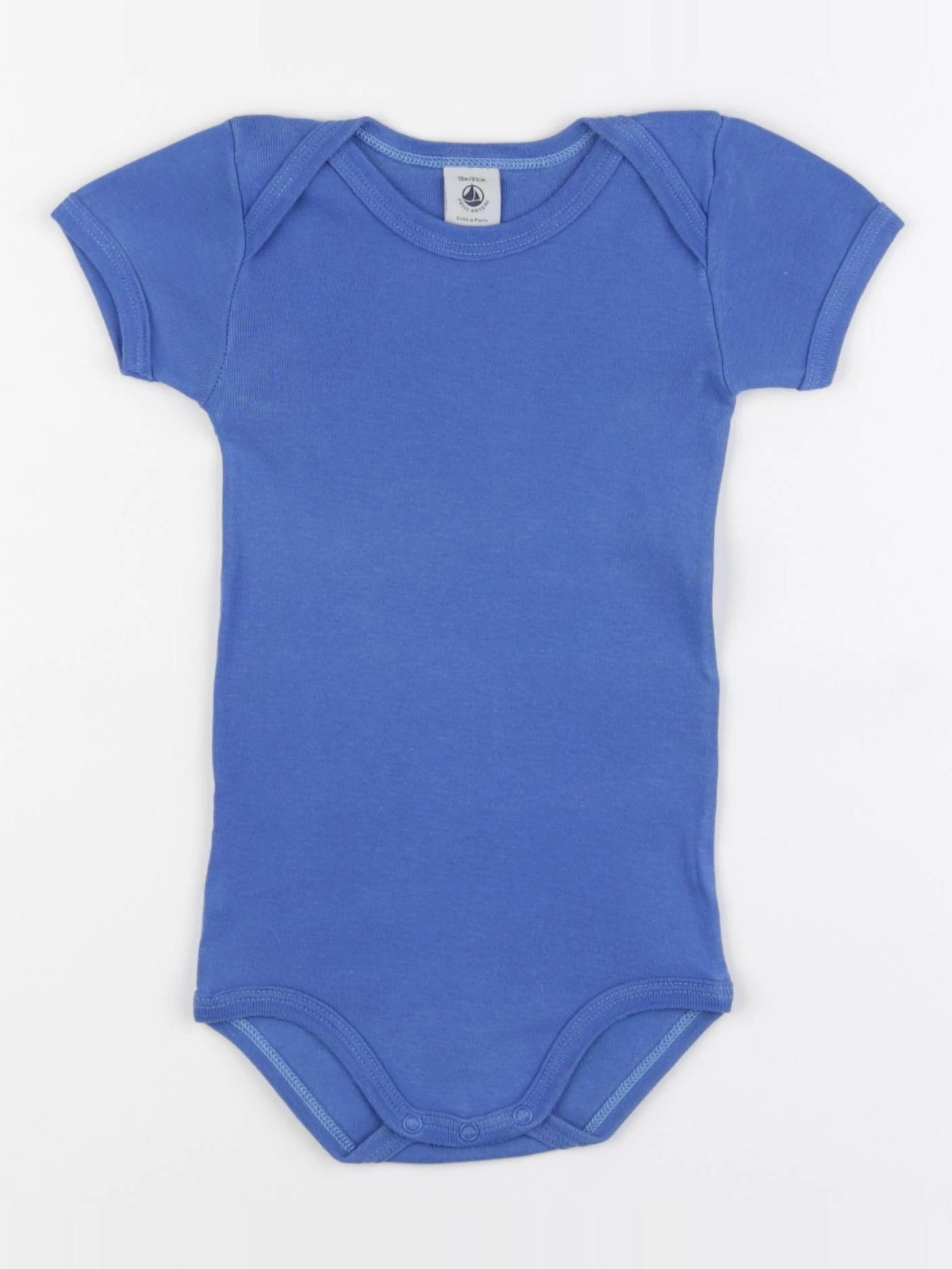 Petit Bateau - body bleu - 18 mois