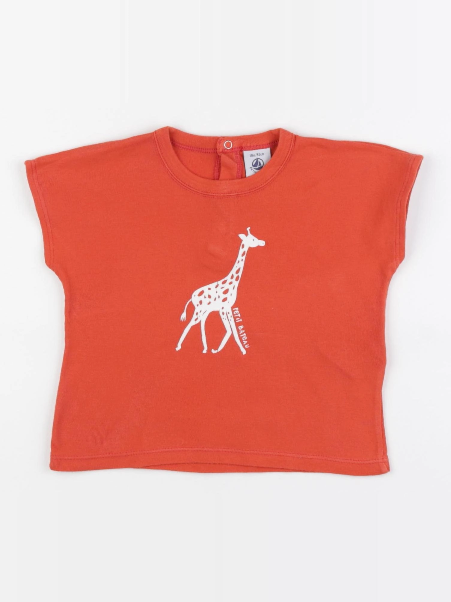 Petit Bateau - tee-shirt orange - 18 mois