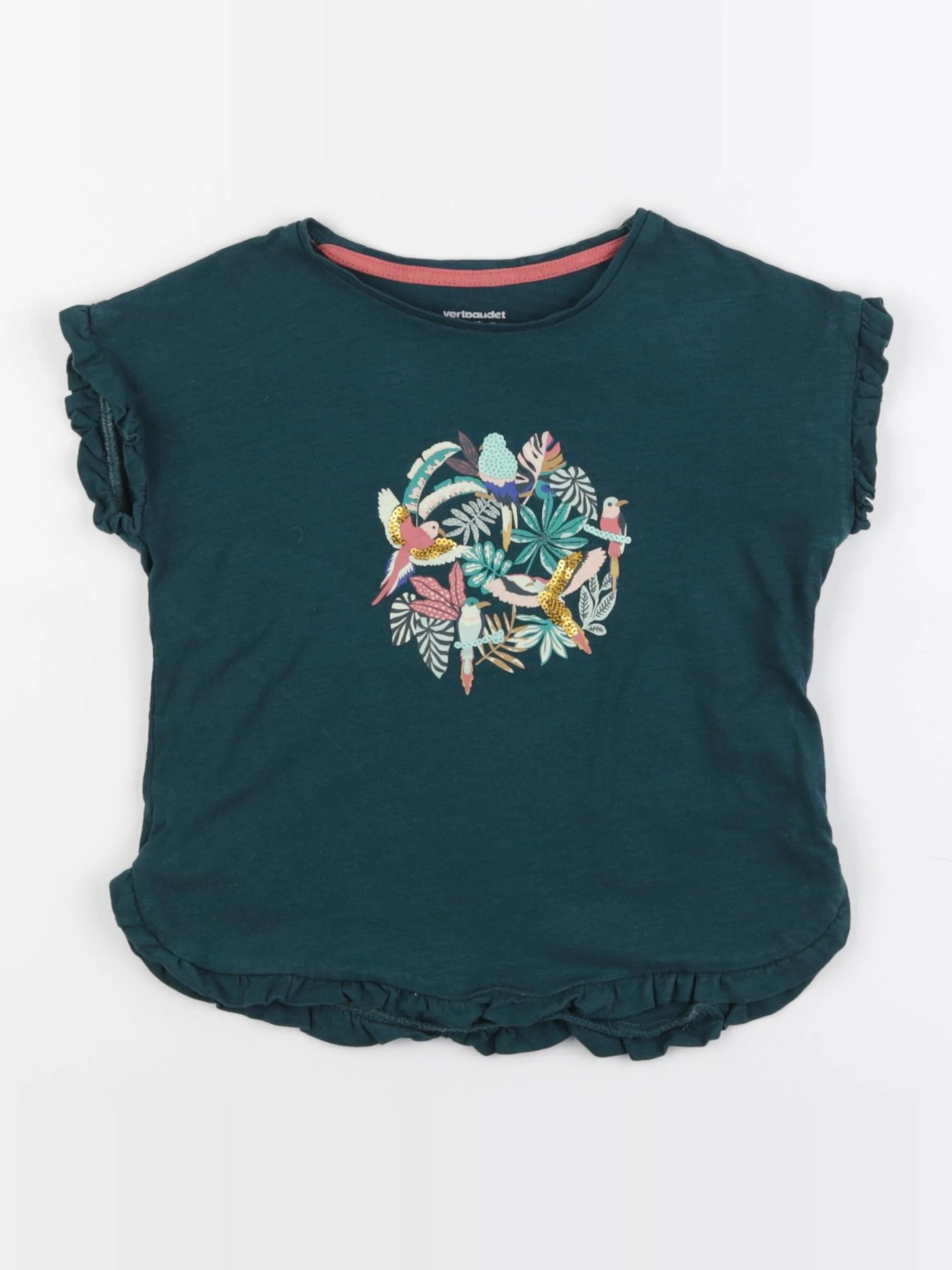 Vertbaudet - tee-shirt vert - 4 ans
