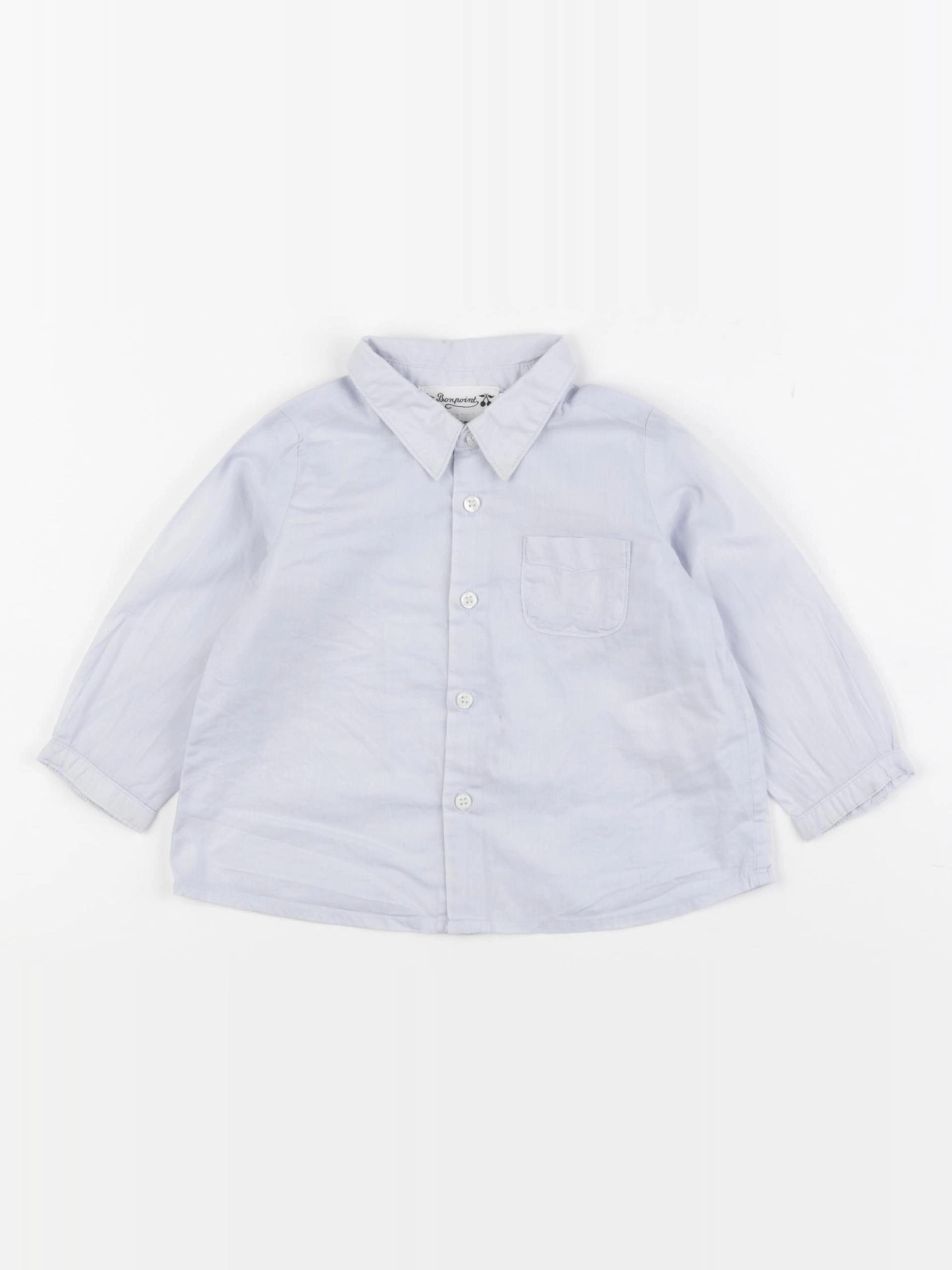 Bonpoint - chemise bleu - 12 mois