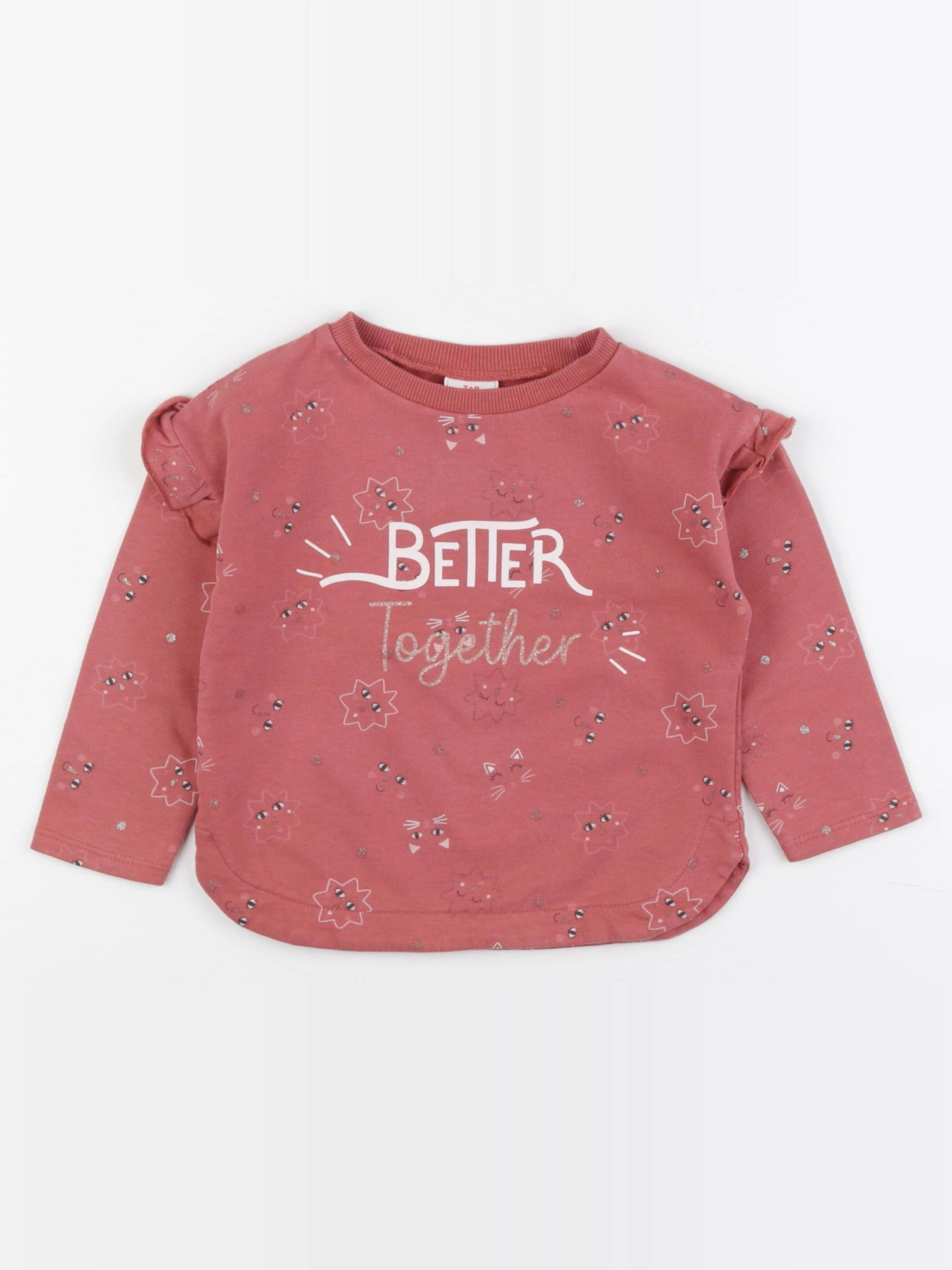 Tape à l'oeil - sweat rose, or - 2 ans