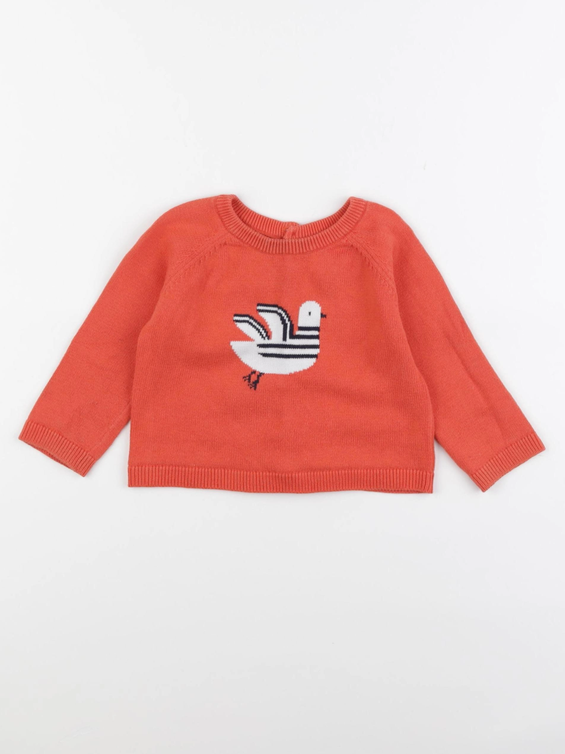 Jacadi - pull orange - 12 mois