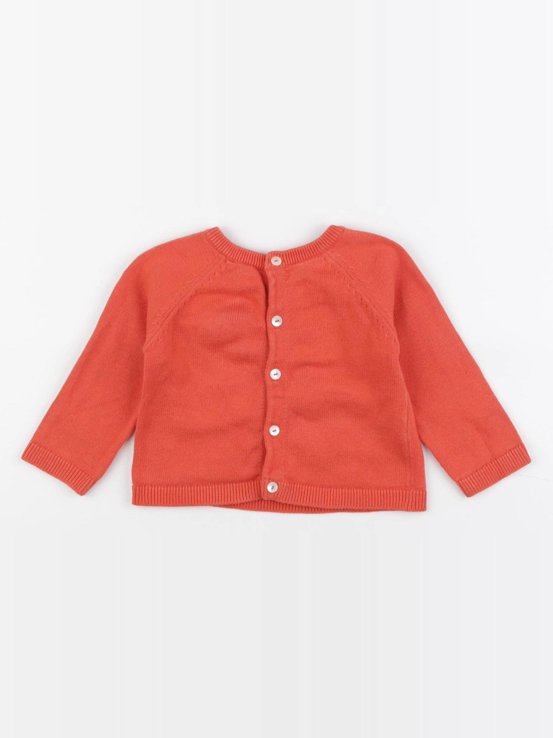 Jacadi - pull orange - 12 mois