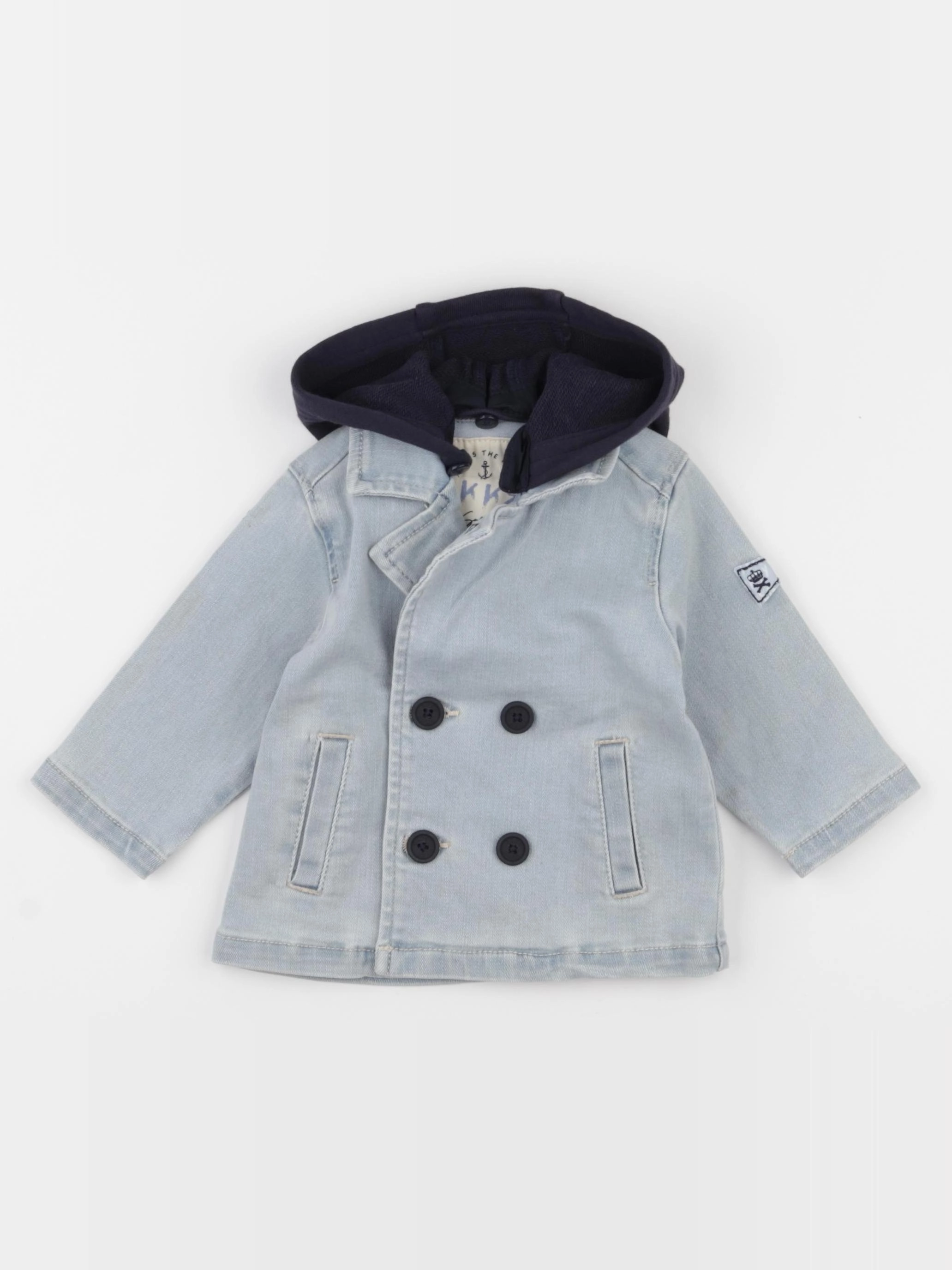 IKKS - veste imprimé au dos bleu - 6 mois