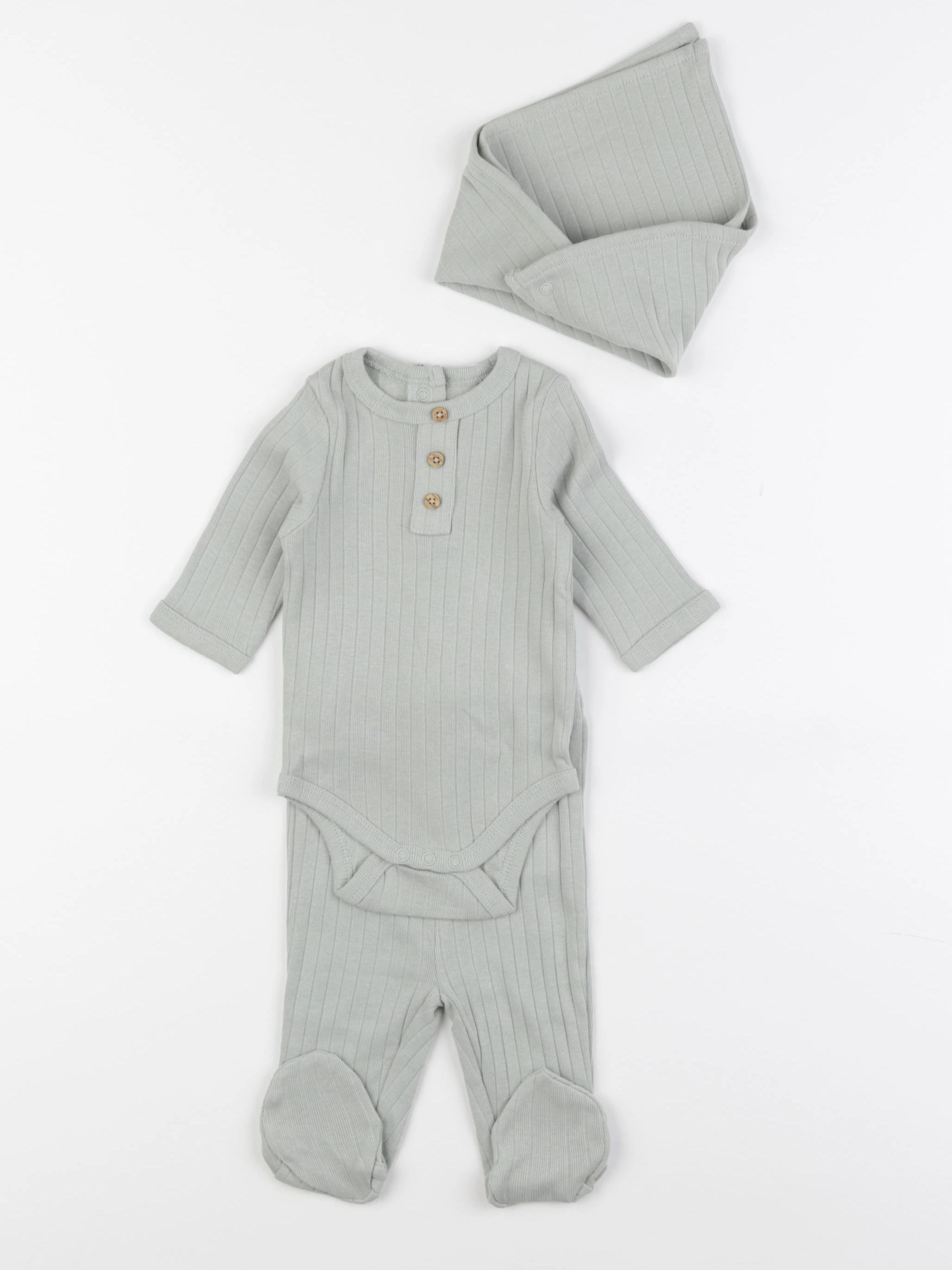 Vertbaudet - ensemble vert - 1 mois