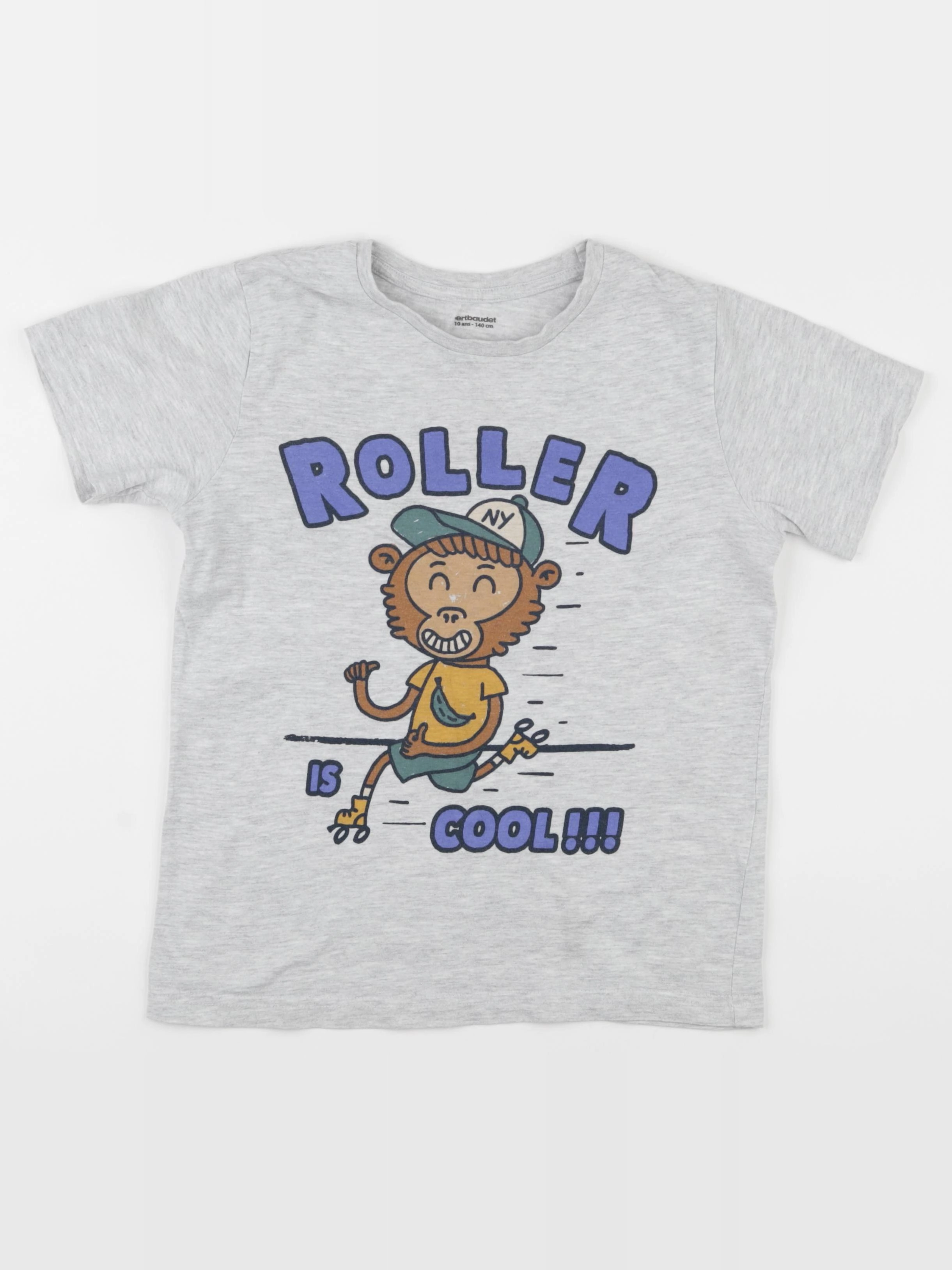 Vertbaudet - tee-shirt gris - 10 ans