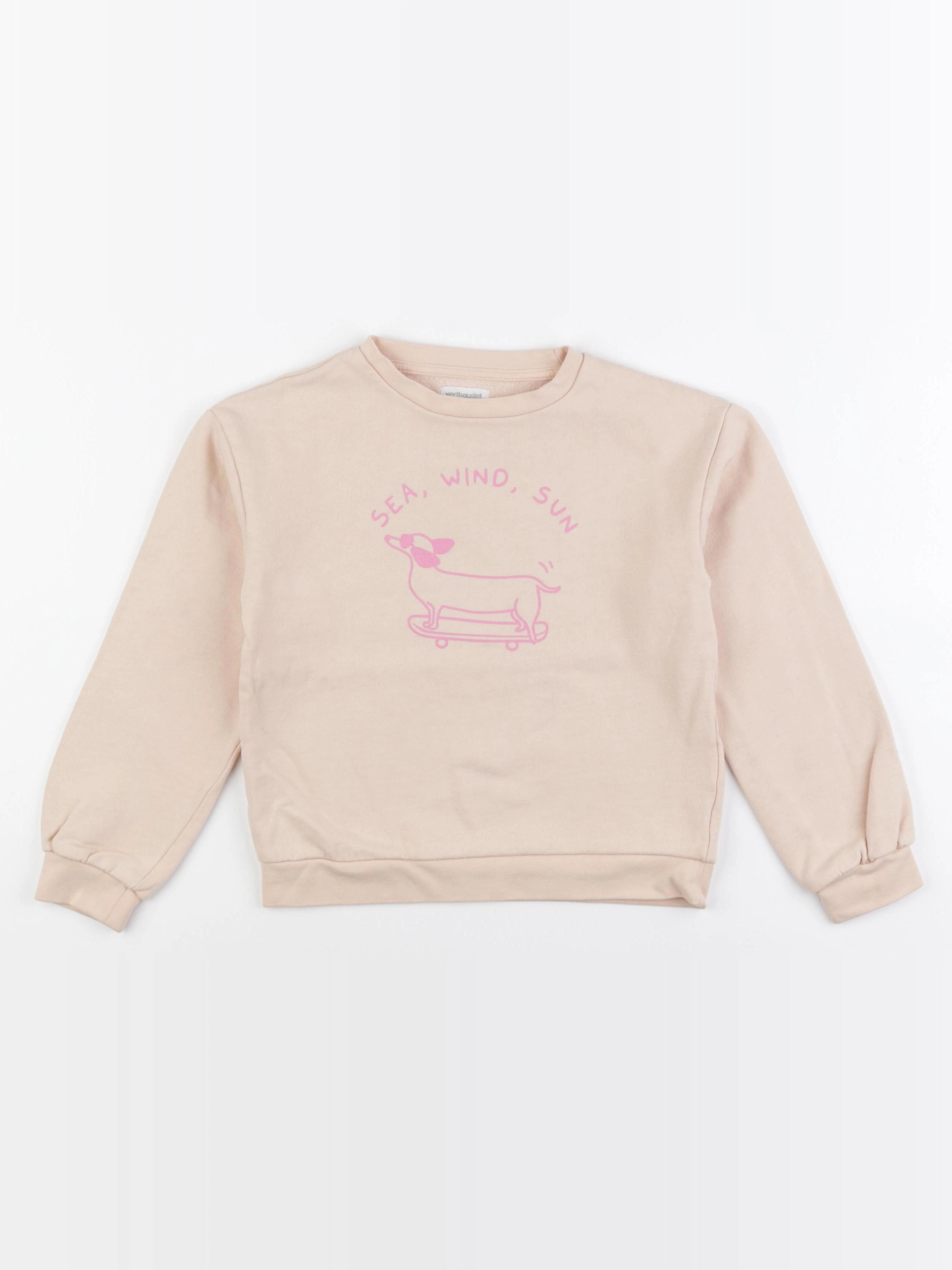 Vertbaudet - sweat rose - 8 ans