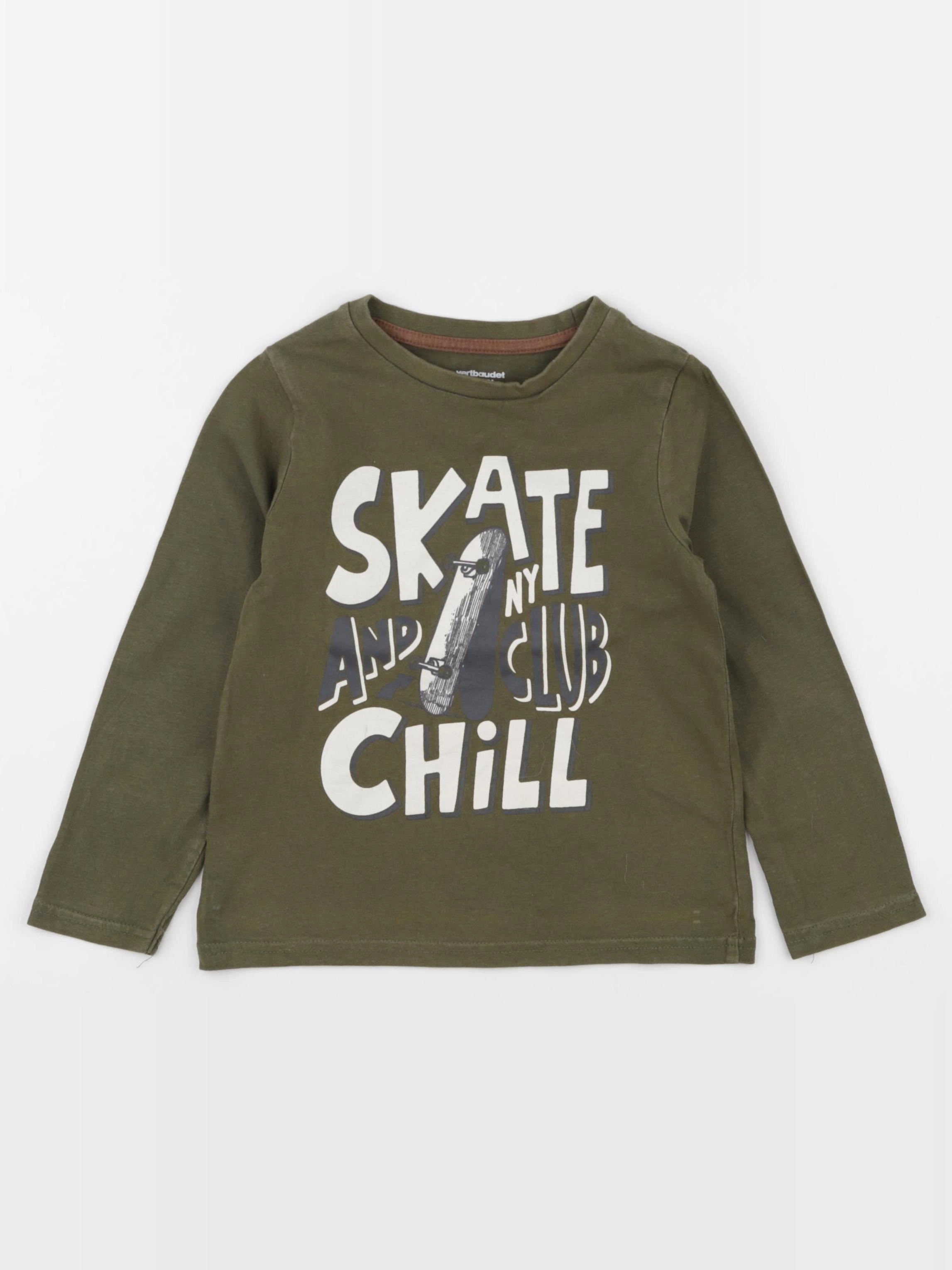 Vertbaudet - tee-shirt vert - 5 ans