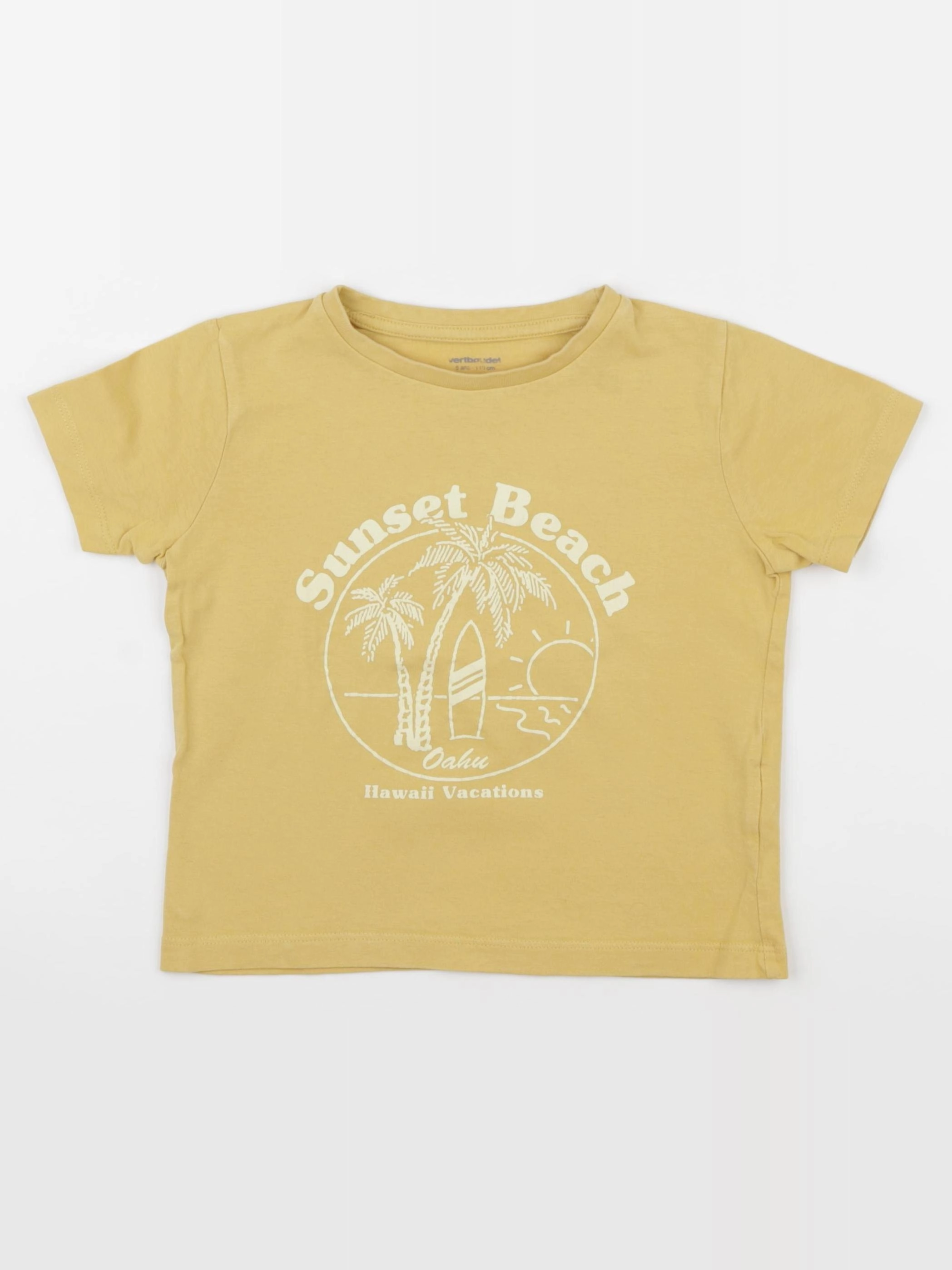Vertbaudet - tee-shirt jaune - 5 ans