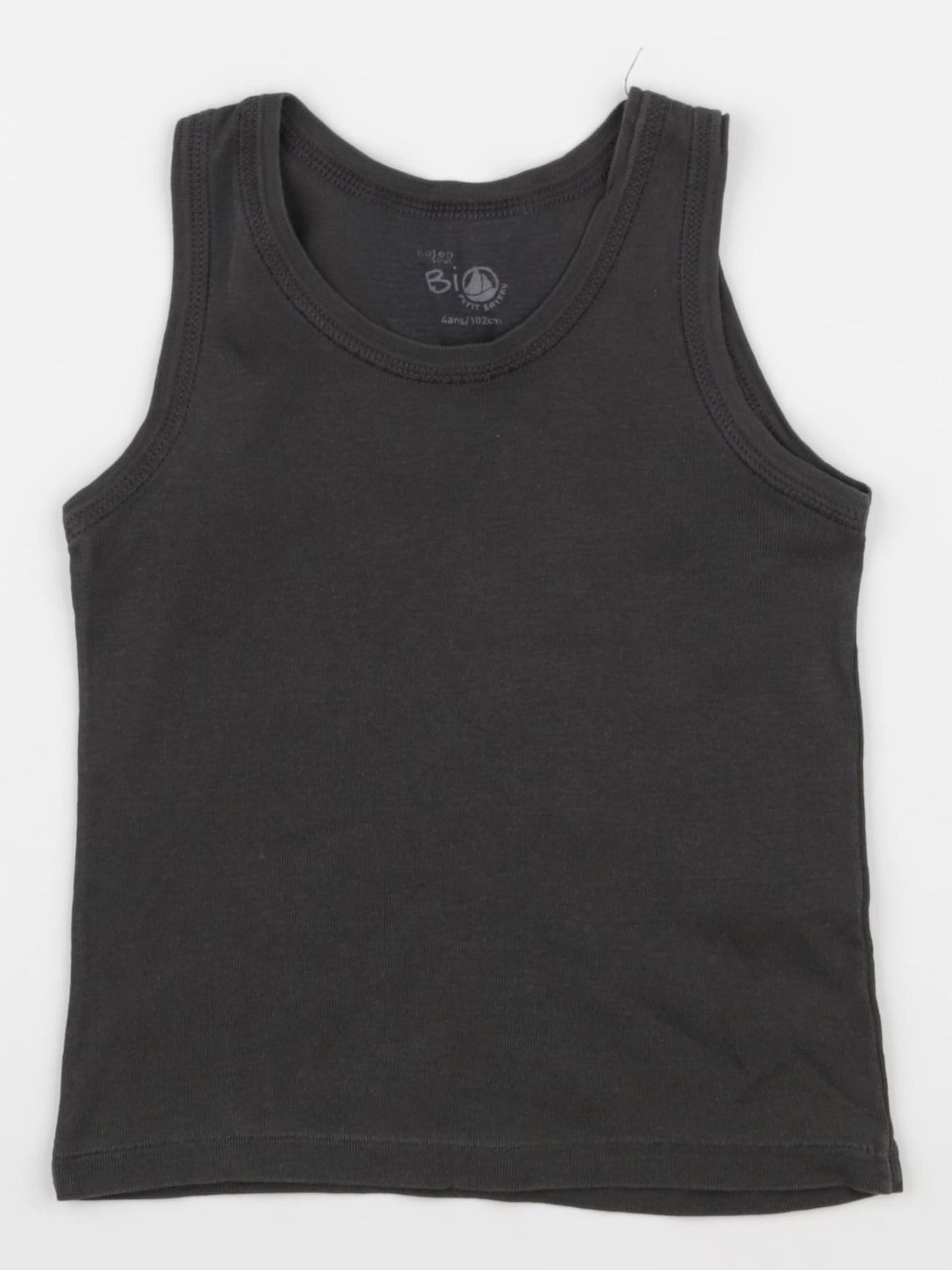Petit Bateau - maillot de corps gris - 4 ans