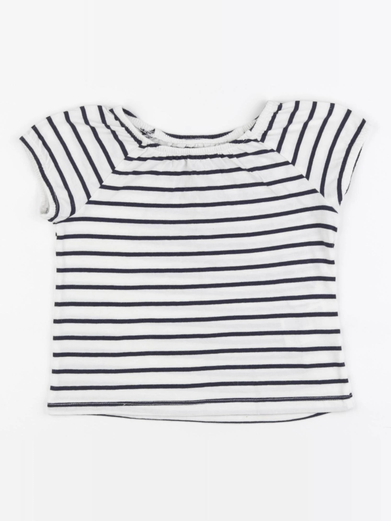 H&M - tee-shirt blanc, bleu - 2/4 ans