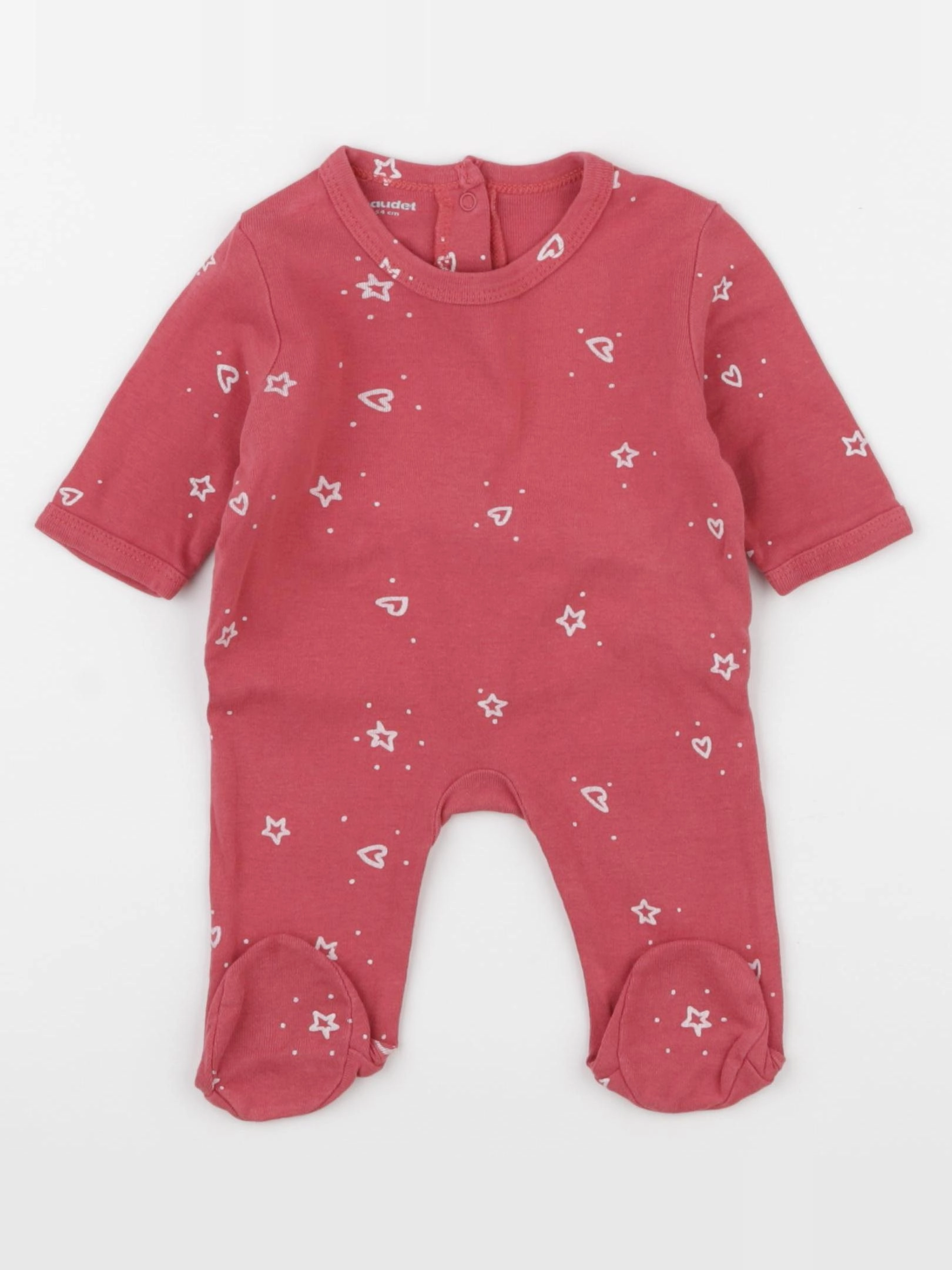 Vertbaudet - pyjama coton rose - 1 mois