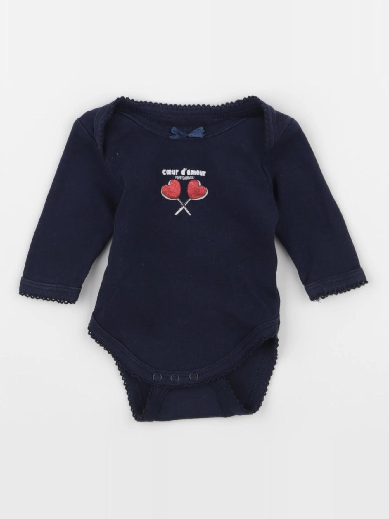 Vertbaudet - body bleu - 1 mois