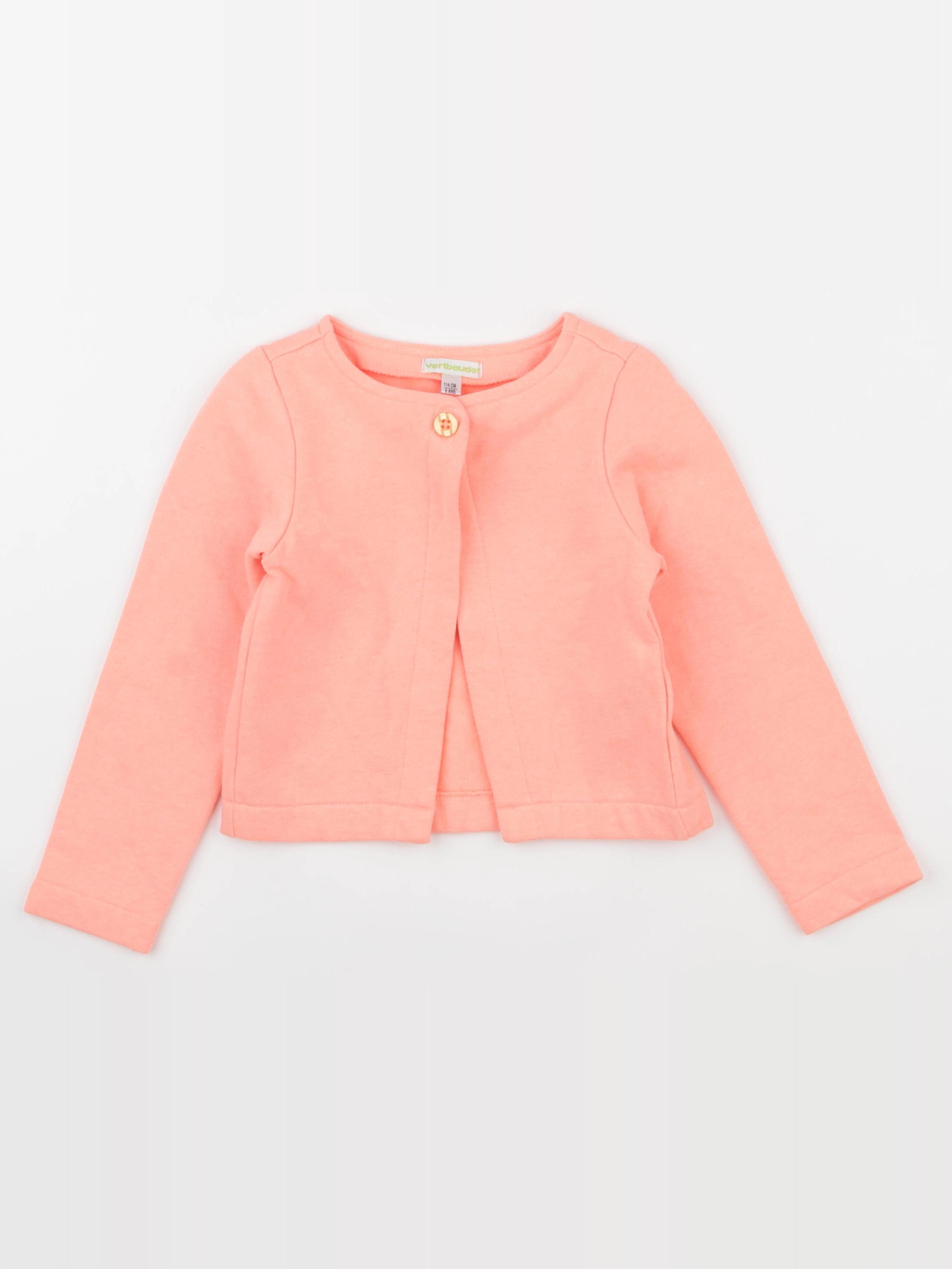 Vertbaudet - sweat rose - 6 ans