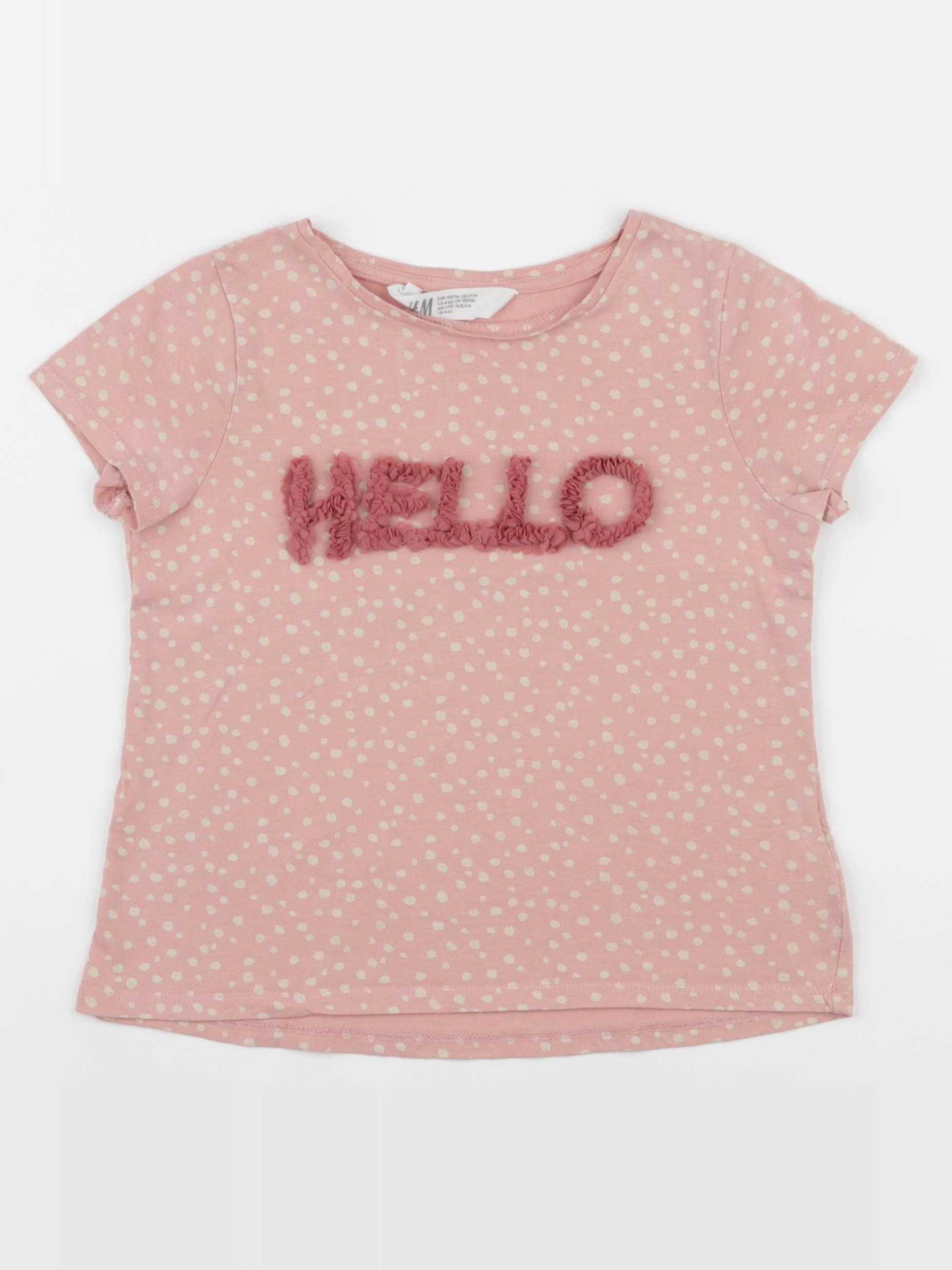 H&M - tee-shirt rose - 4/6 ans