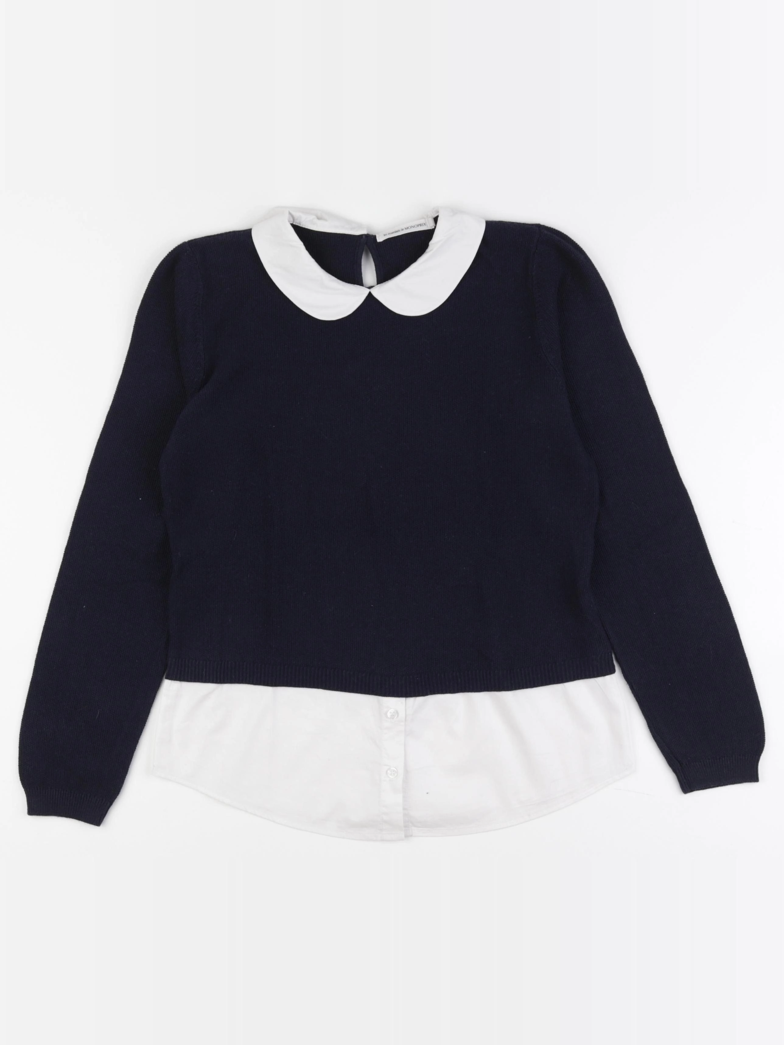 Monoprix - pull bleu - 12 ans