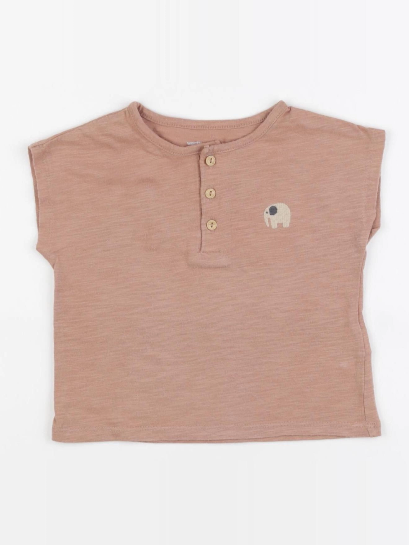 Vertbaudet - tee-shirt marron - 18 mois