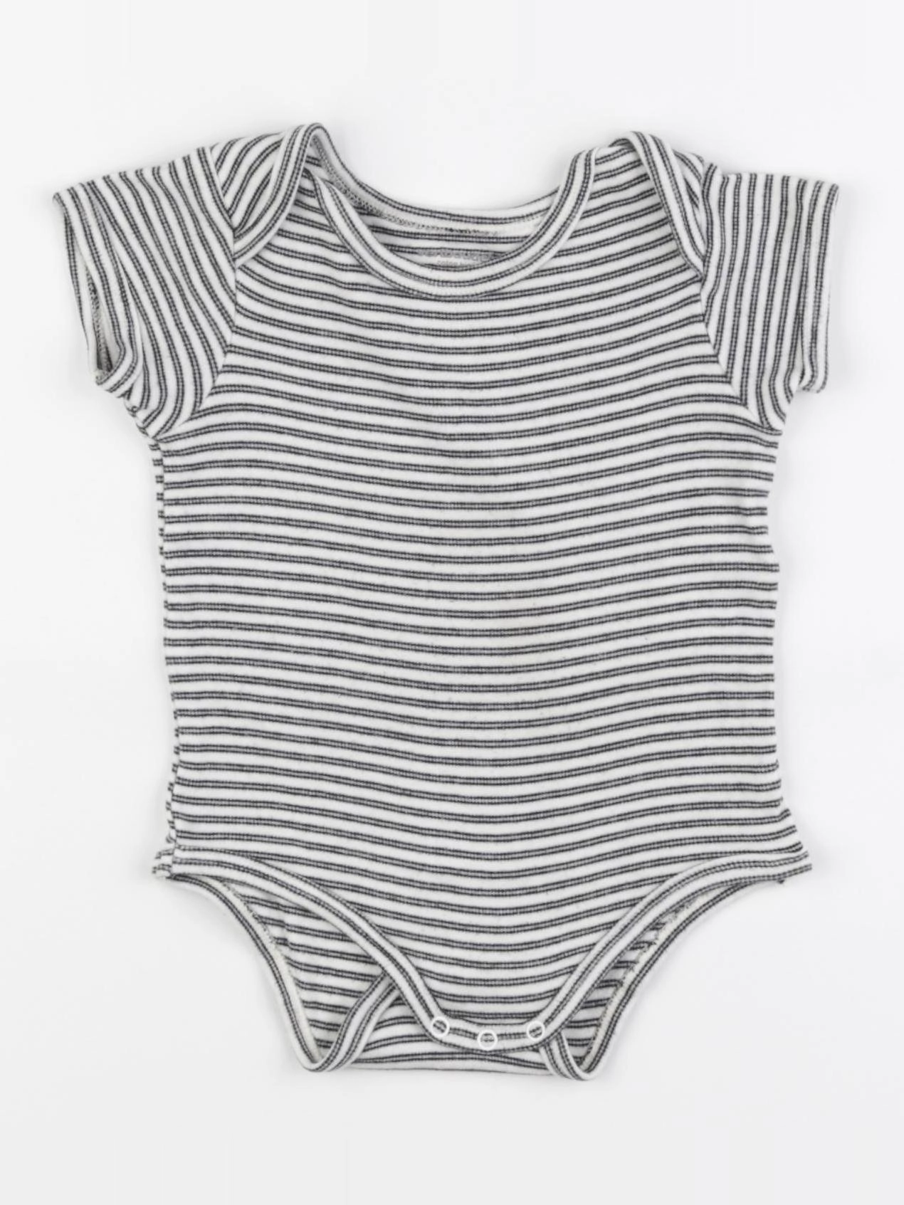 Vertbaudet - body blanc, bleu - 18 mois