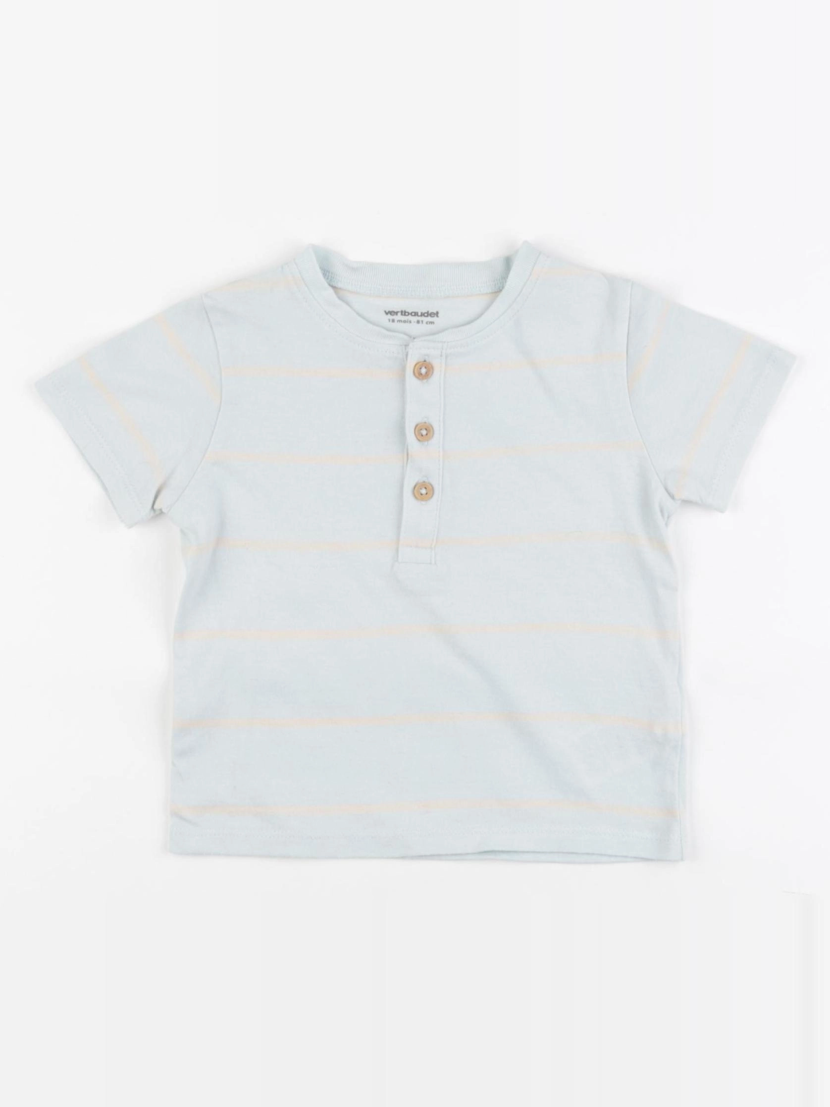 Vertbaudet - tee-shirt bleu - 18 mois