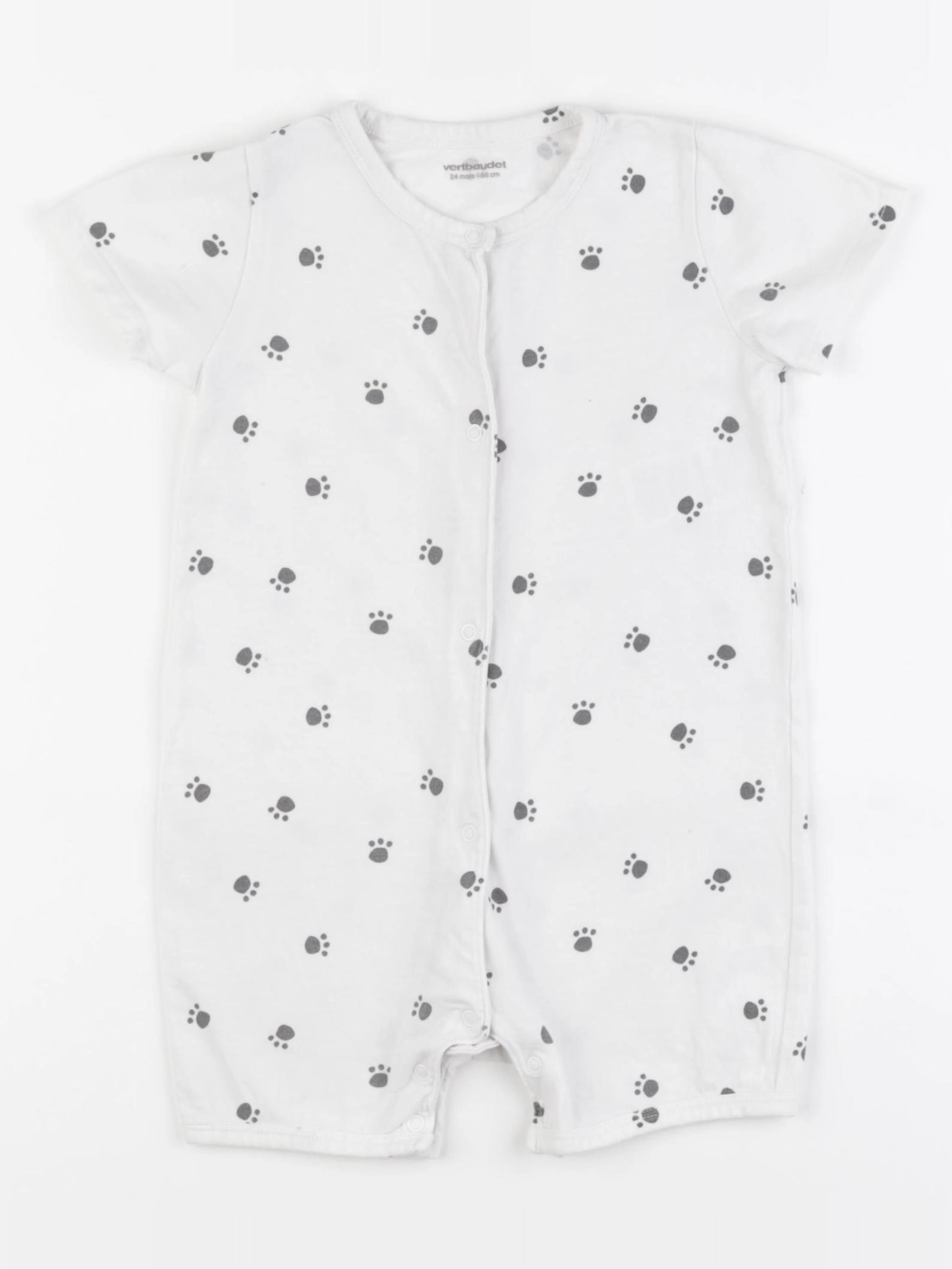 Vertbaudet - pyjama coton blanc - 24 mois
