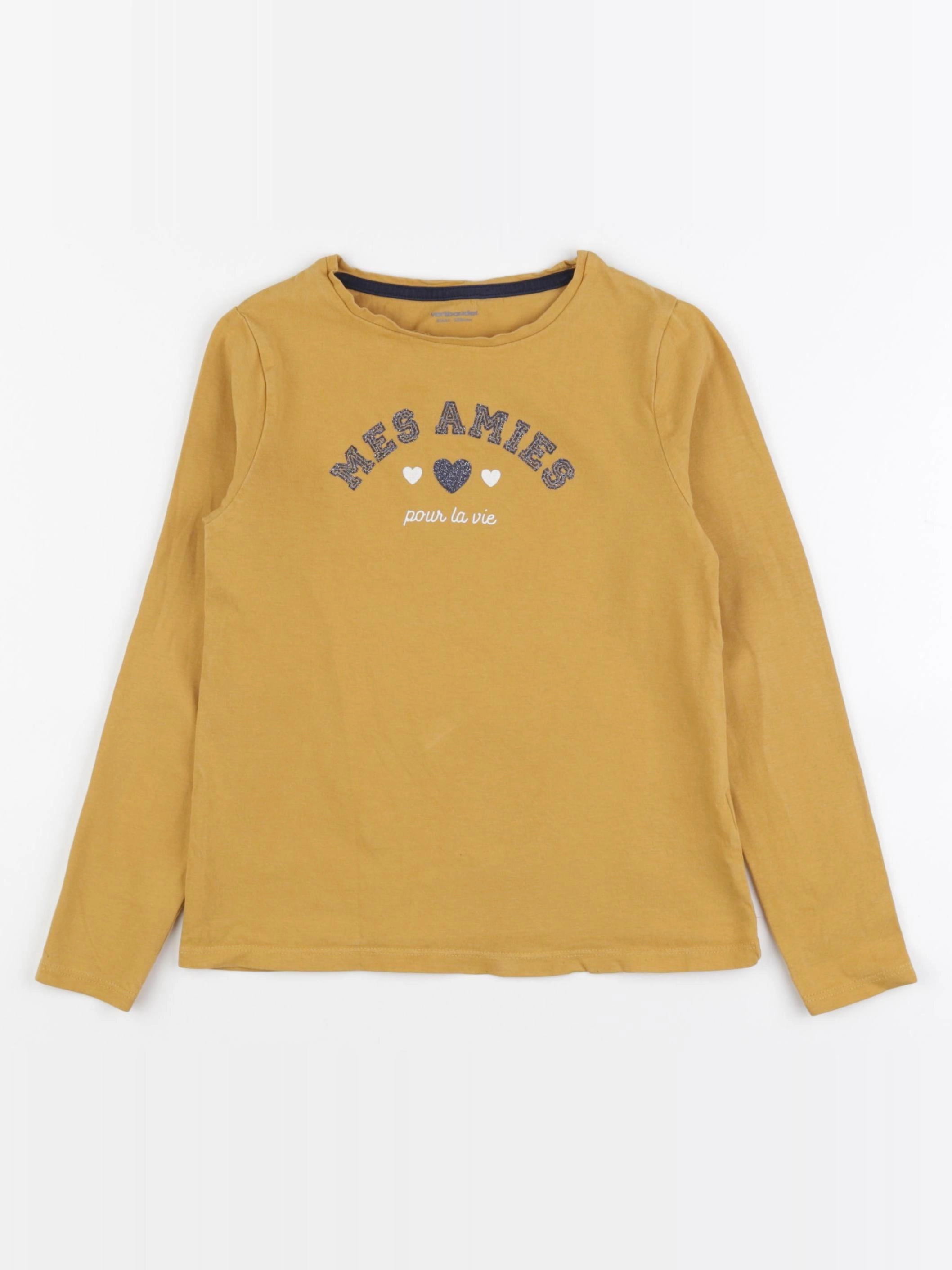 Vertbaudet - tee-shirt jaune - 8 ans