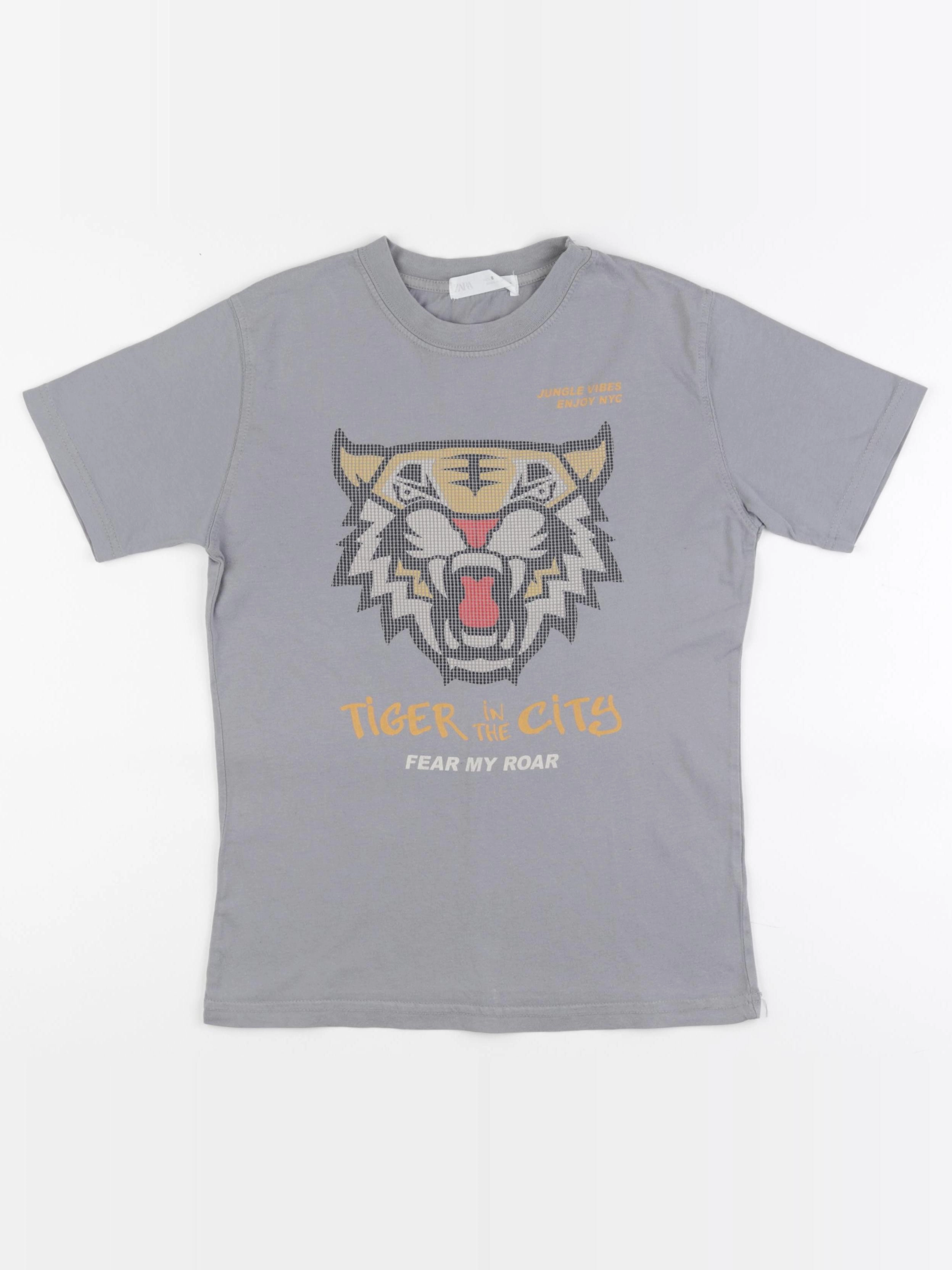 Zara - tee-shirt gris - 8 ans