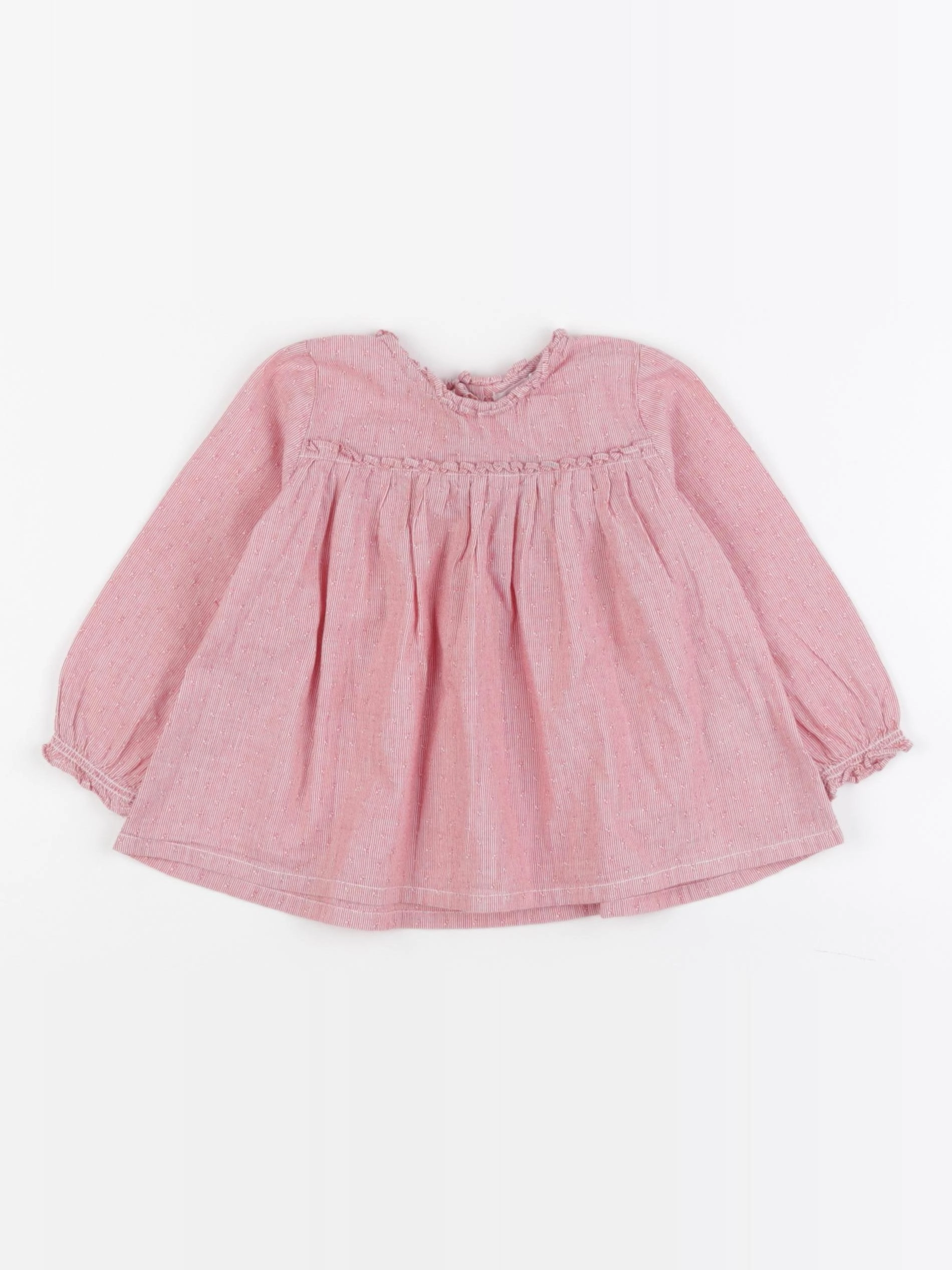 Boutchou - blouse blanc, rouge - 12 mois