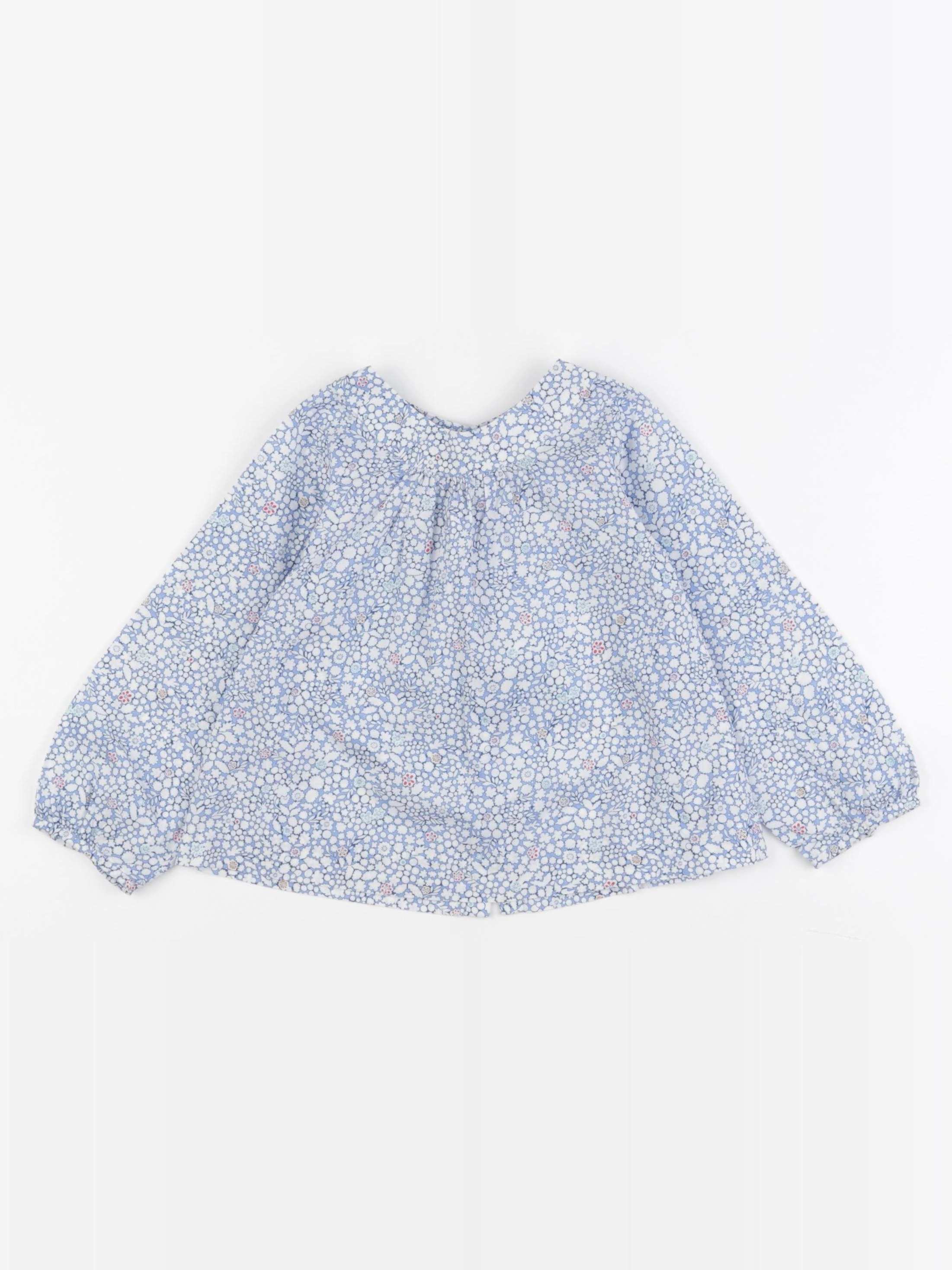 Jacadi - blouse liberty blanc, bleu - 36 mois
