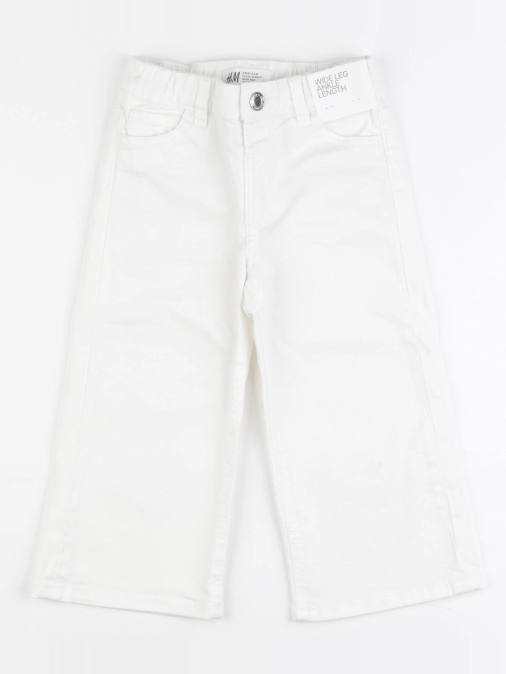 H&M - pantalon blanc - 2/3 ans