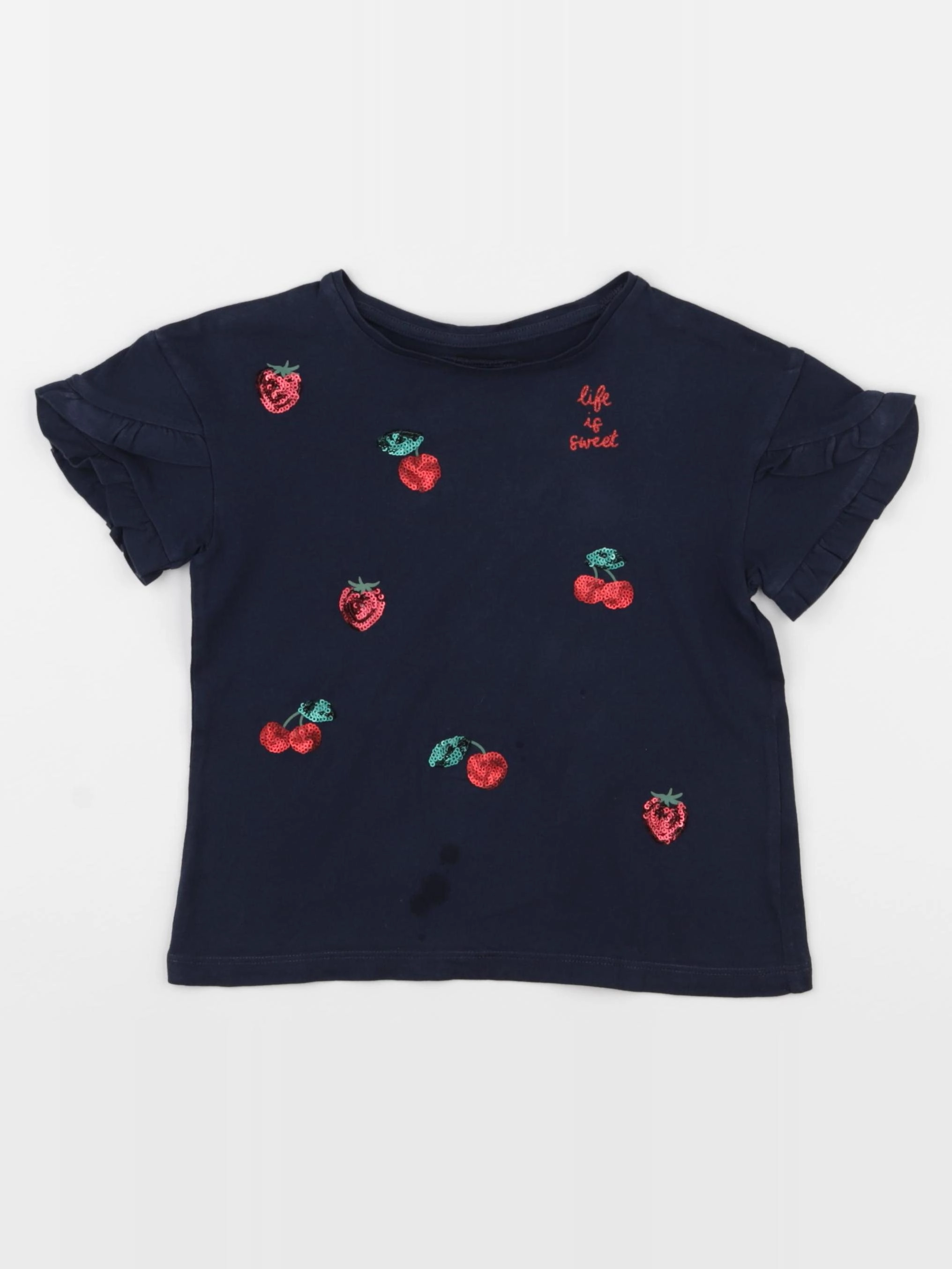 Vertbaudet - tee-shirt bleu - 4 ans