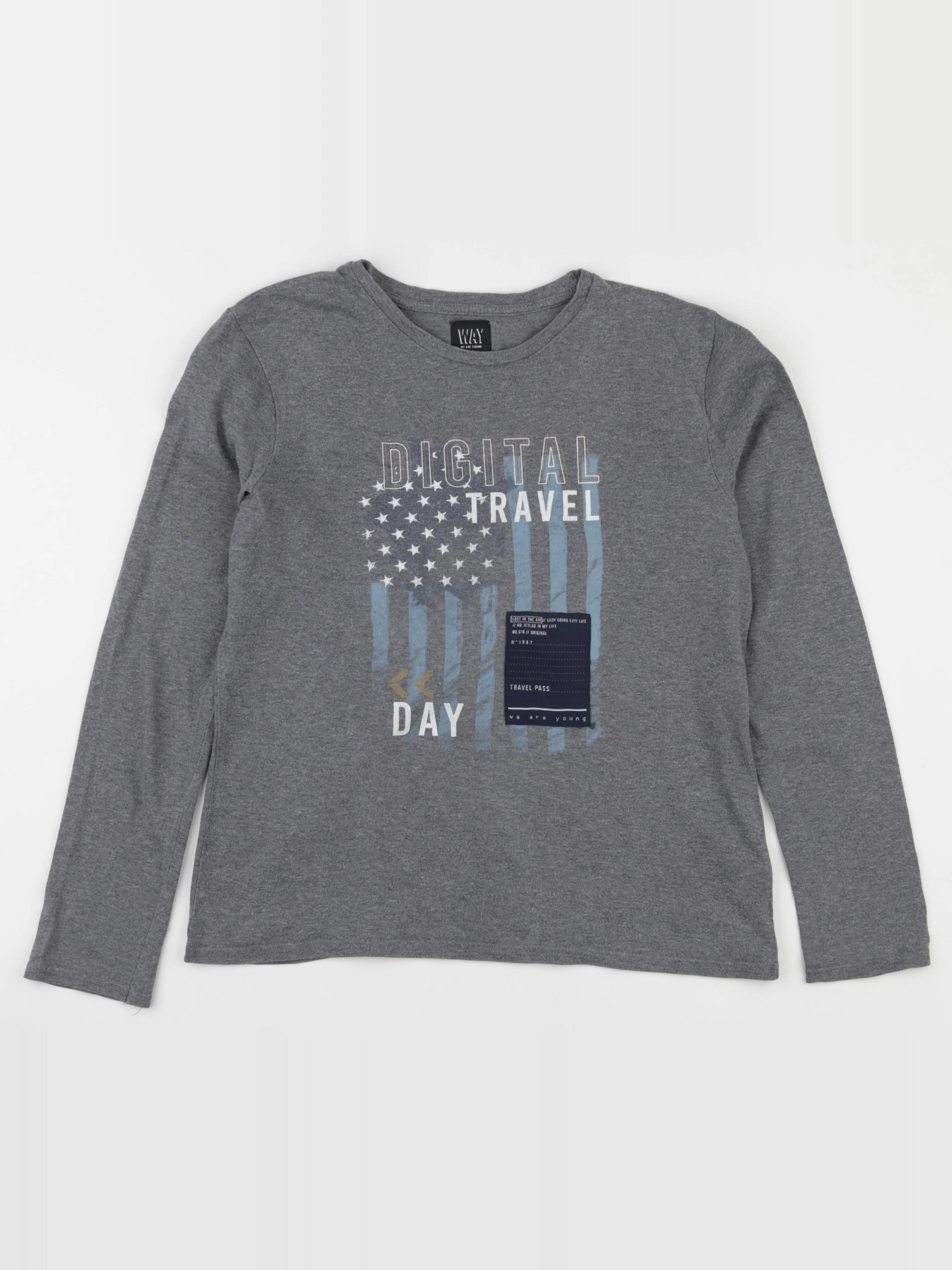 IKKS - tee-shirt gris - 14 ans