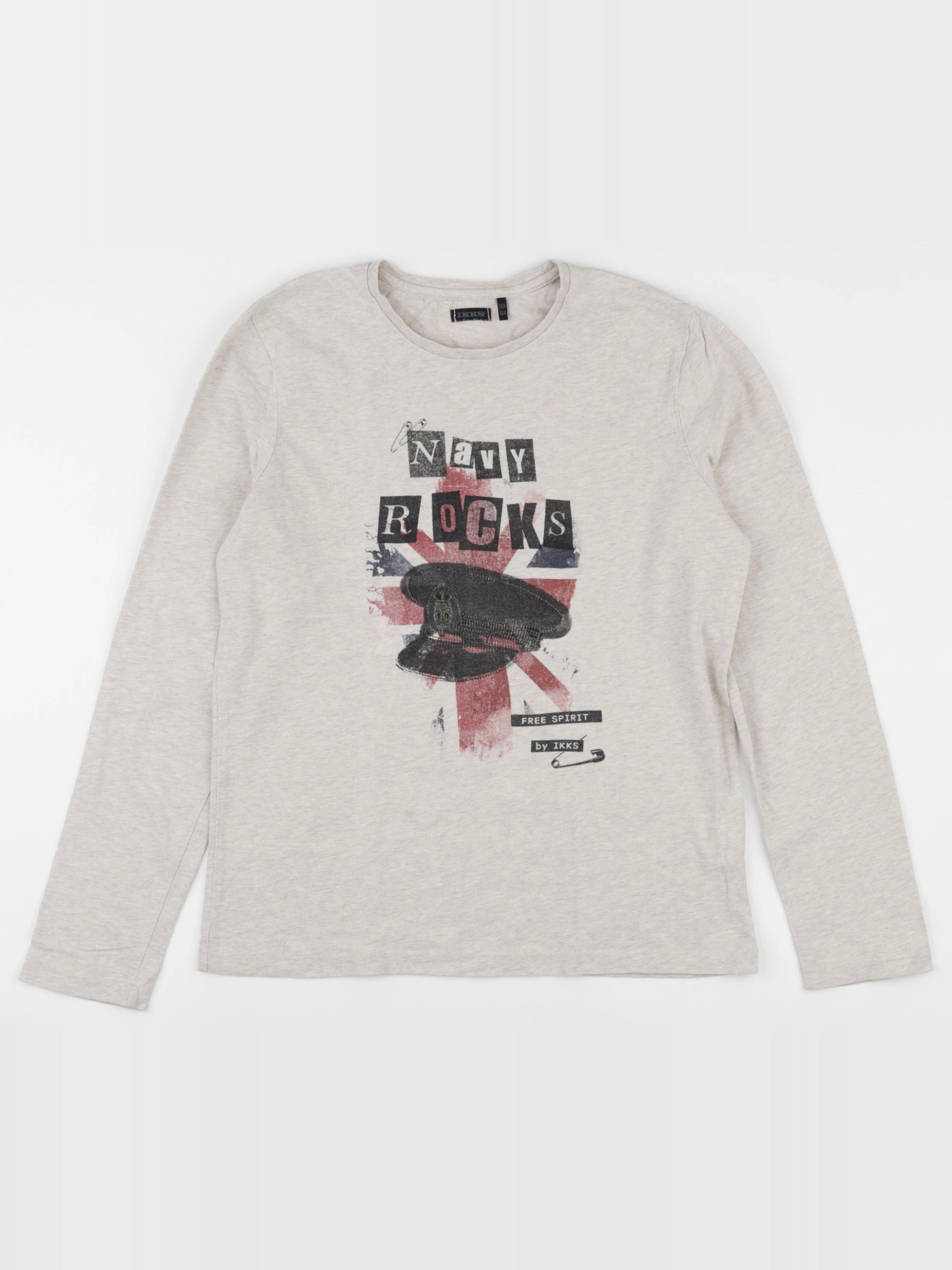 IKKS - tee-shirt beige - 14 ans