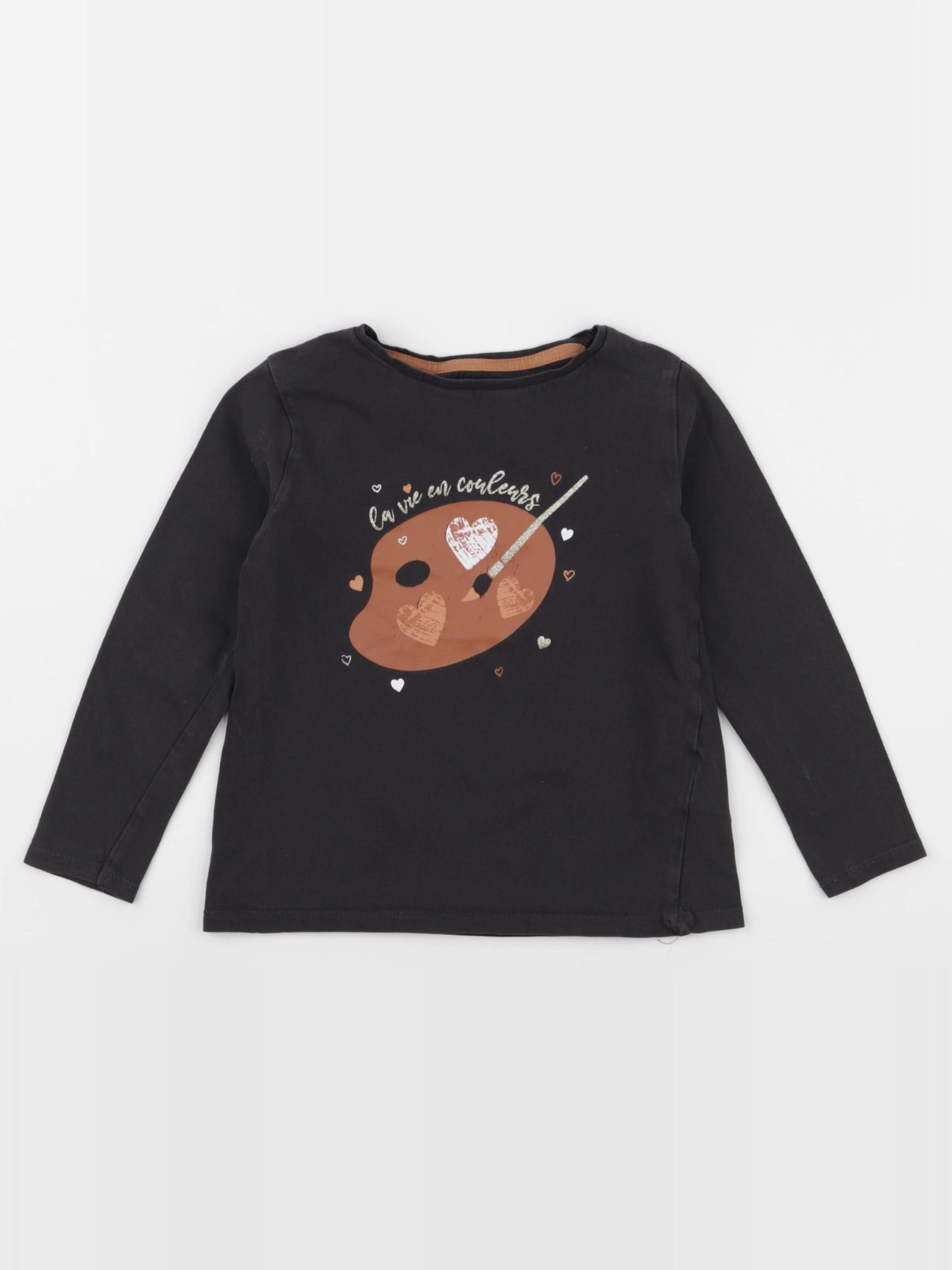 Vertbaudet - tee-shirt gris - 5 ans
