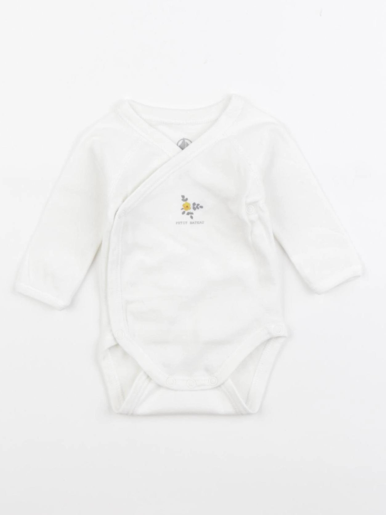 Petit Bateau - body blanc - 0 mois