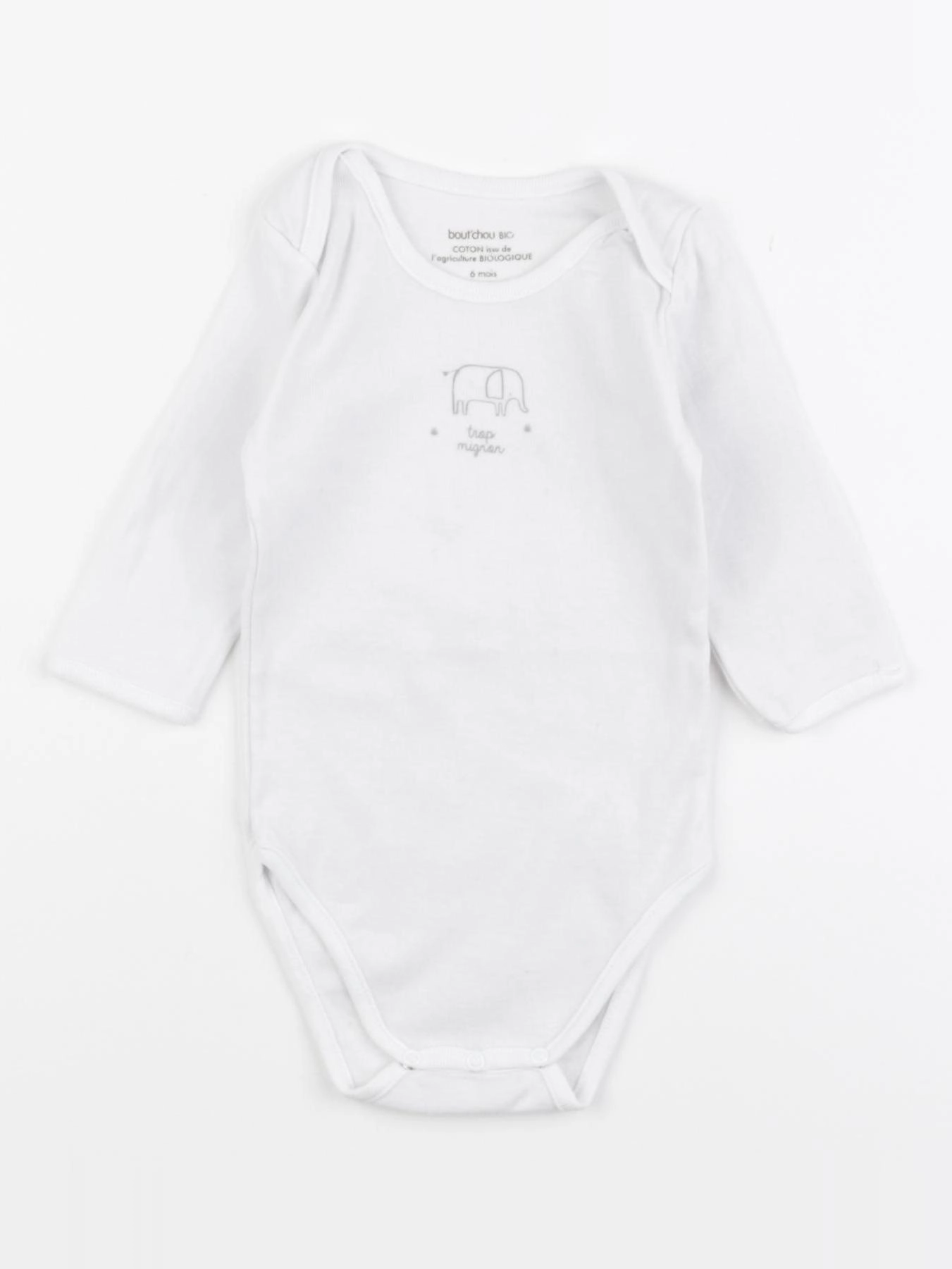 Boutchou - body blanc - 6 mois