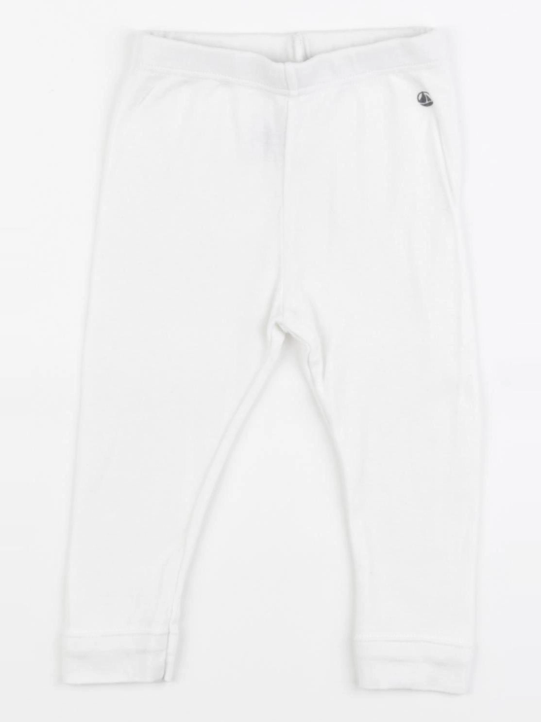 Petit Bateau - legging blanc - 12 mois