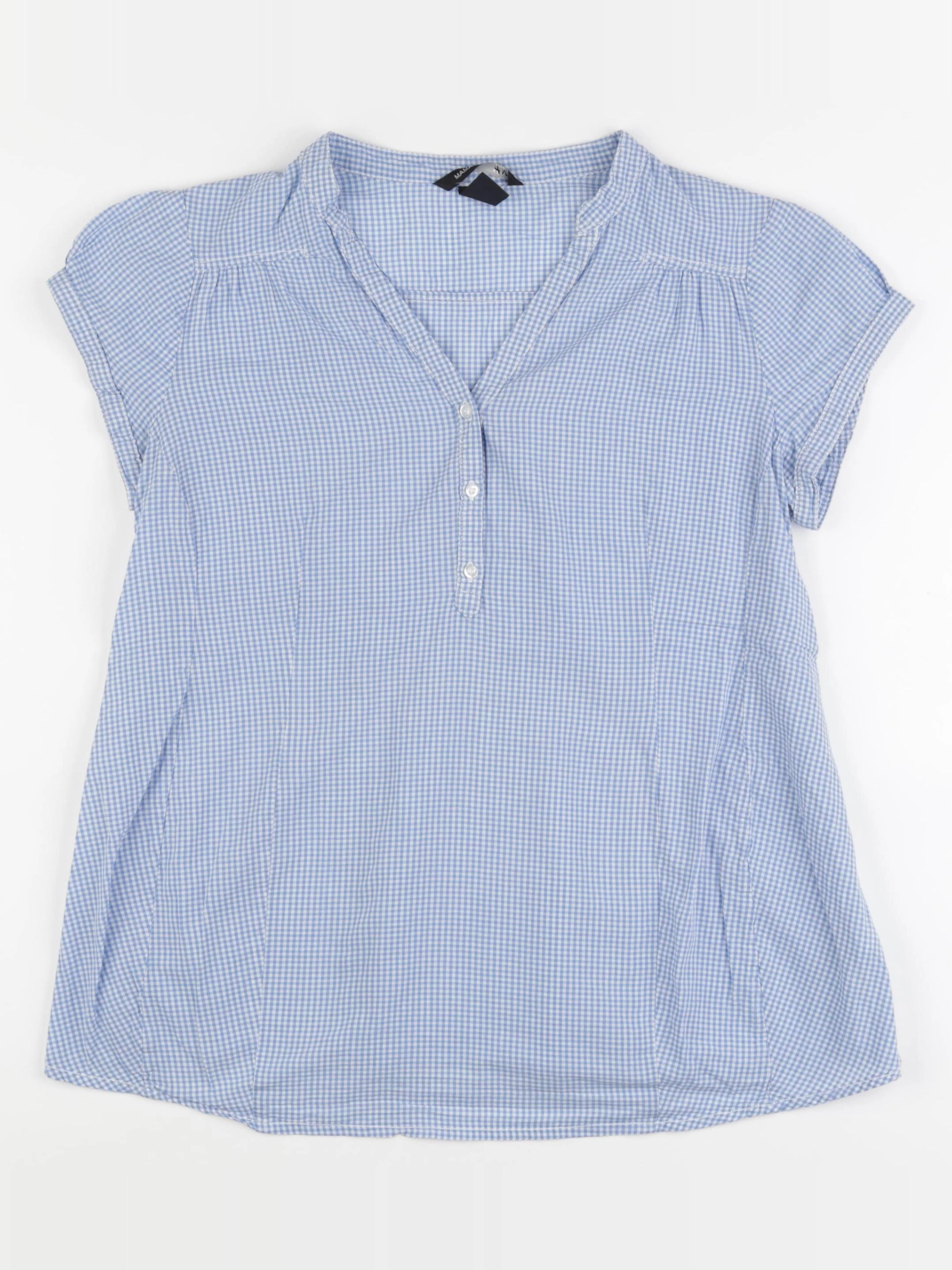 H&M - blouse grossesse bleu, blanc - s