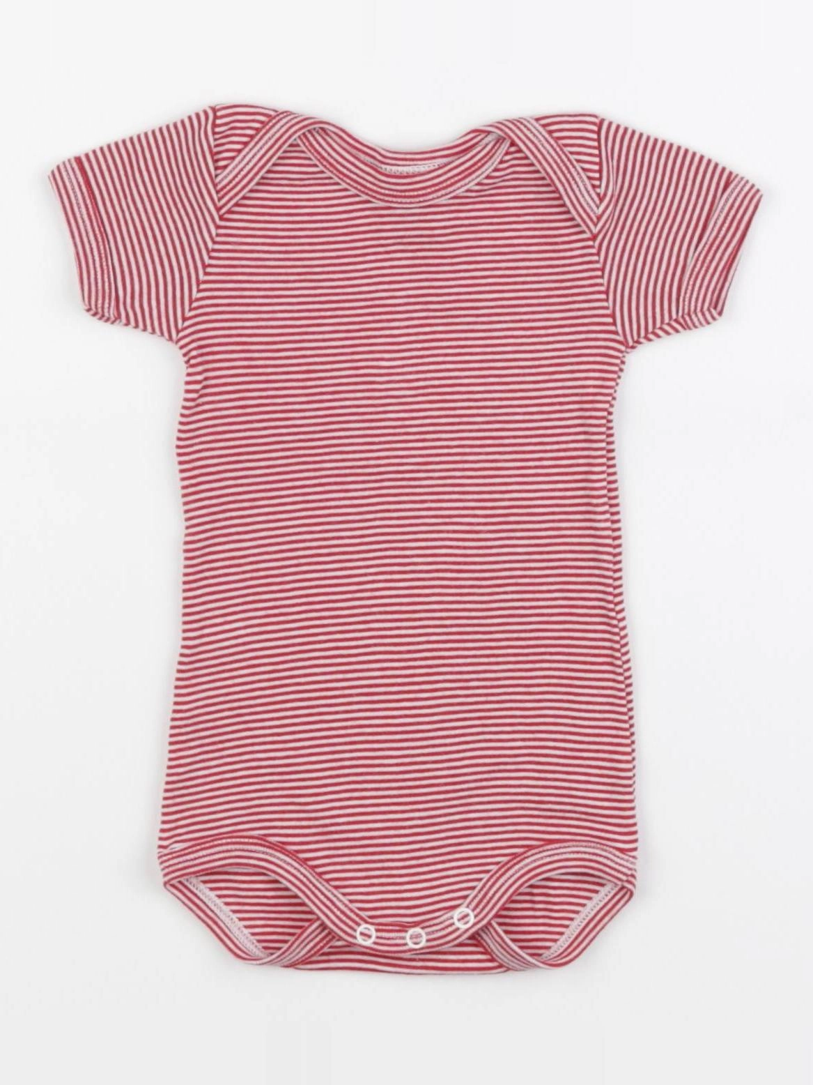 Petit Bateau - body rouge - 3 mois
