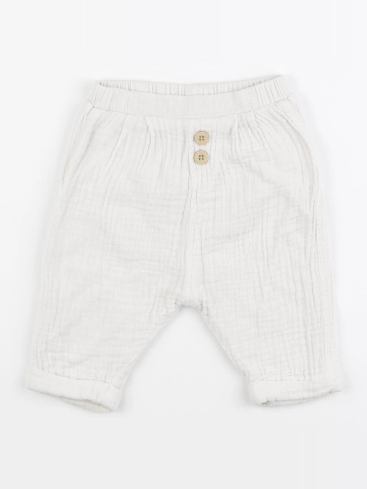 Vertbaudet - pantalon blanc - 3 mois