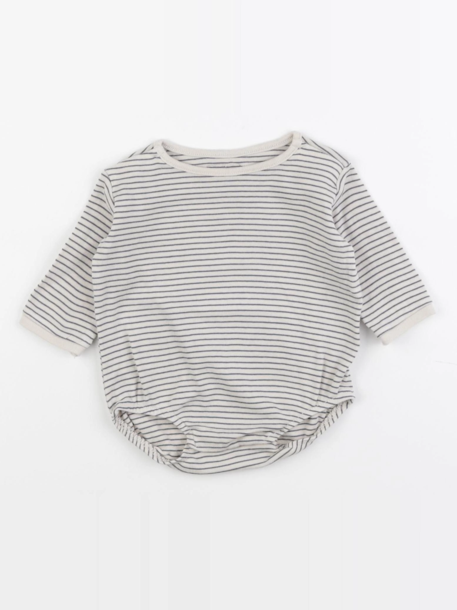 H&M - body bleu, beige - 1/2 mois