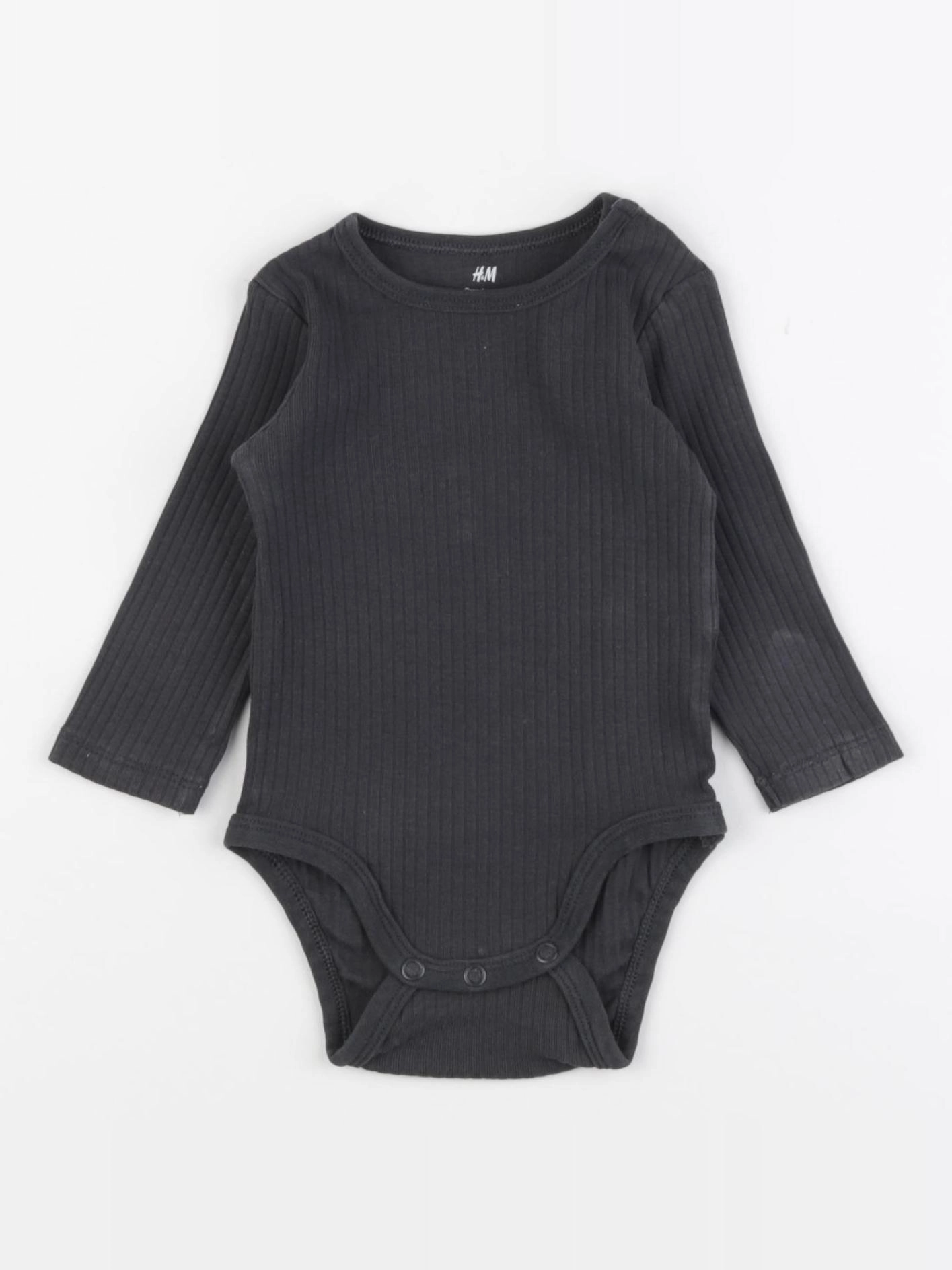 H&M - body gris - 2/4 mois