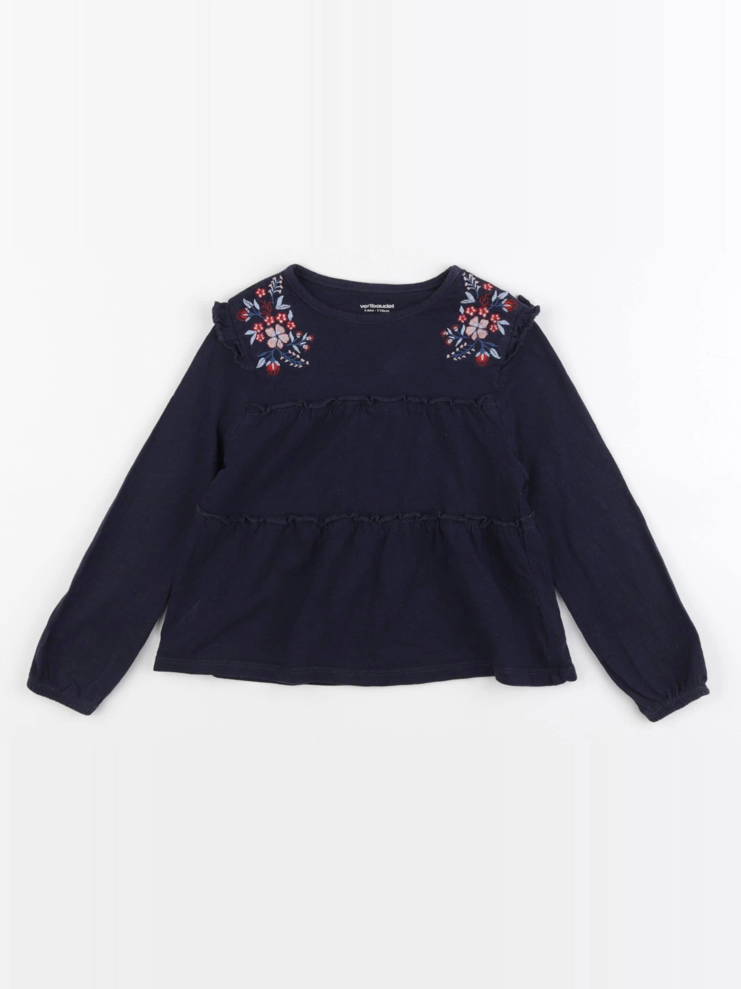 Vertbaudet - tee-shirt bleu - 5 ans