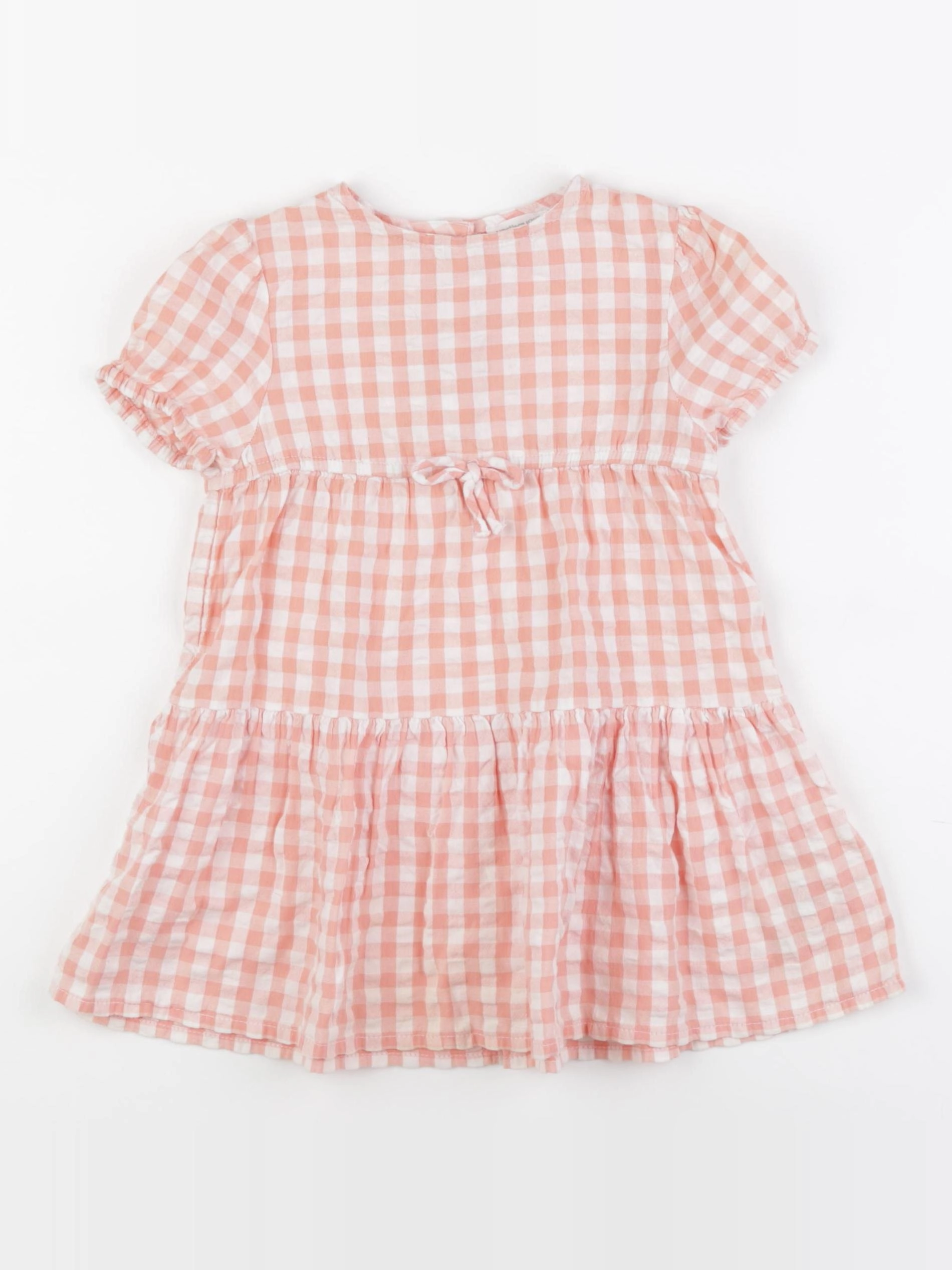 Vertbaudet - robe blanc, rose - 3 ans