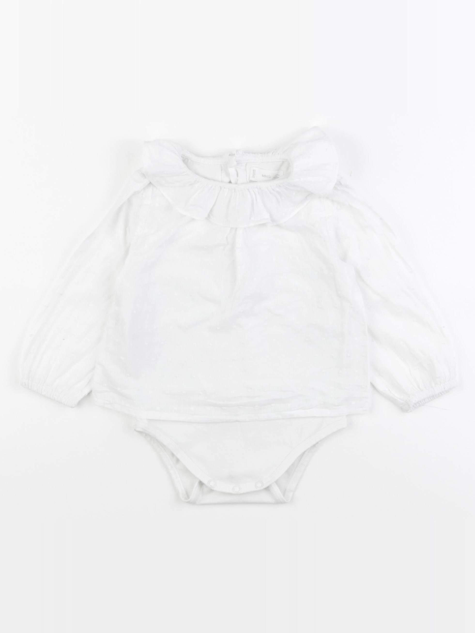 Mango - body blouse blanc - 12/18 mois