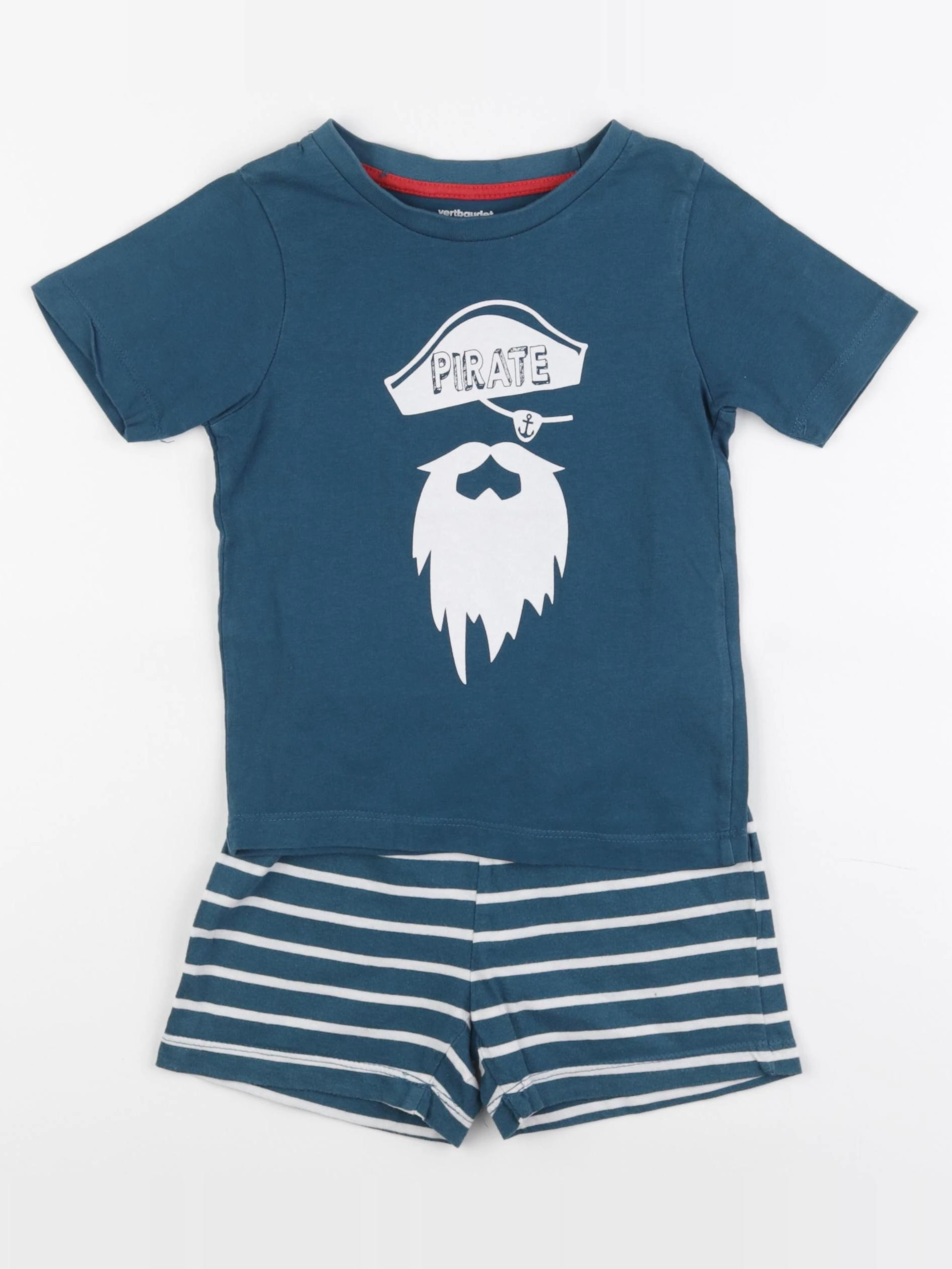 Vertbaudet - pyjama coton bleu - 4 ans