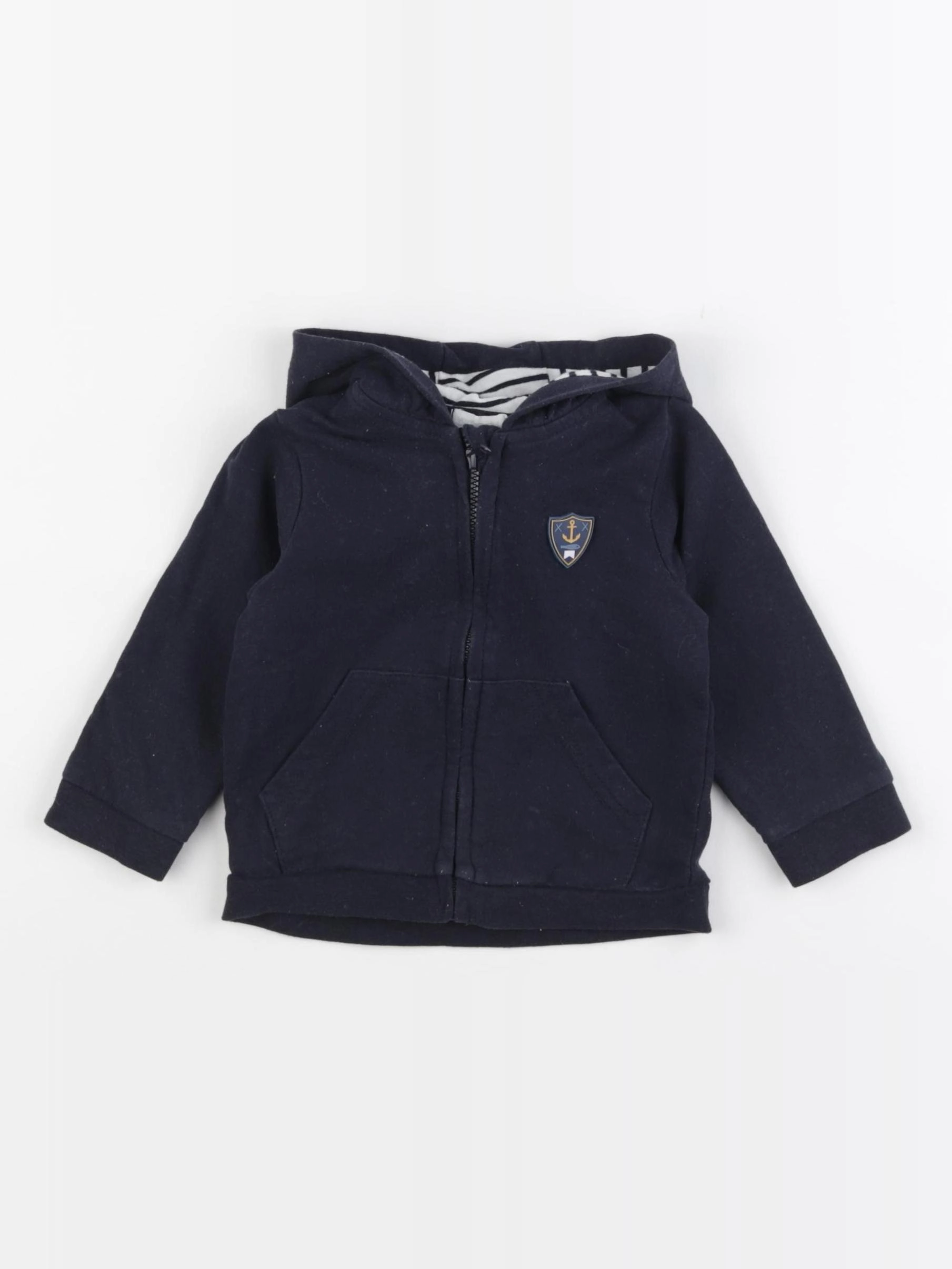 Vertbaudet - sweat bleu - 12 mois